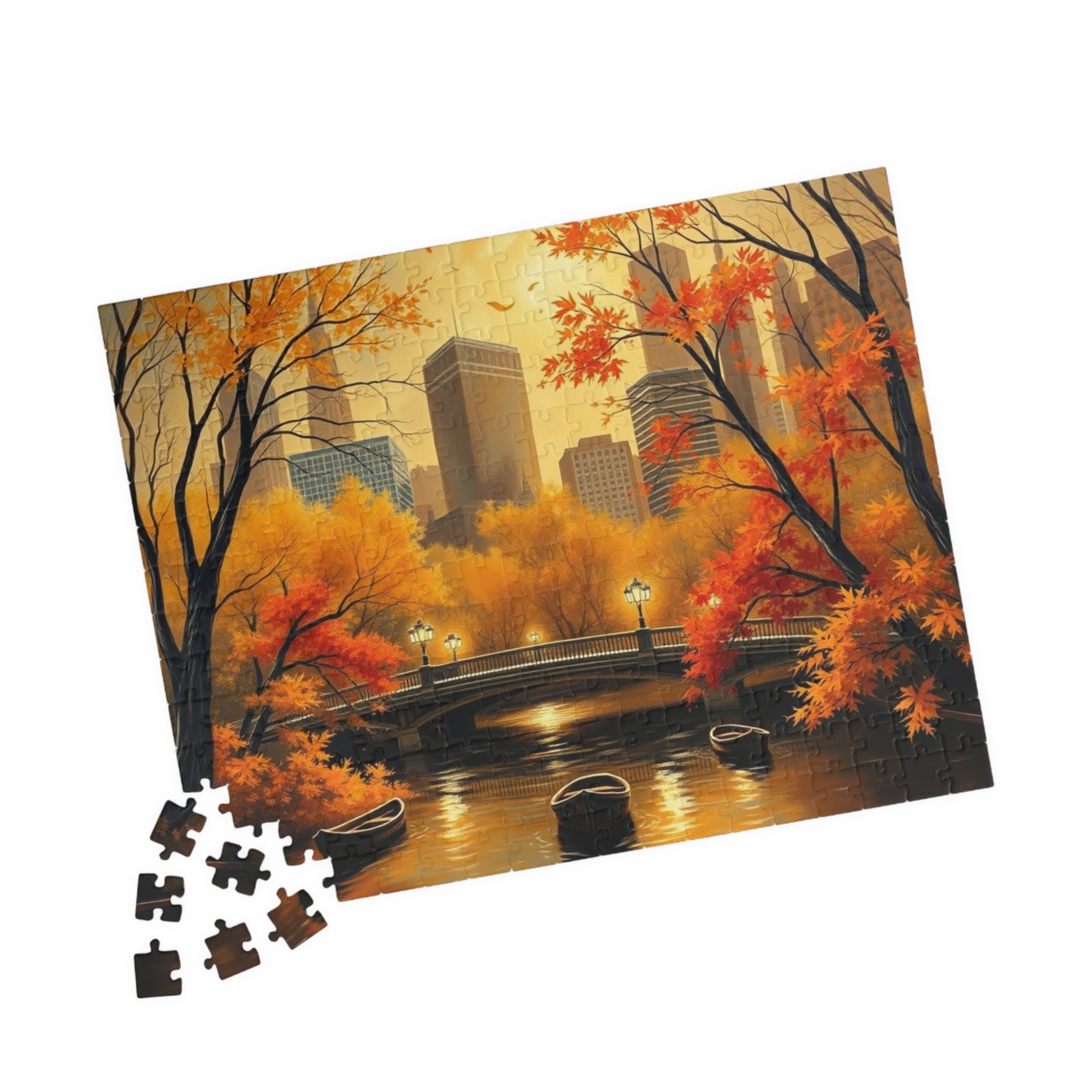 Central Park Sunrise Landscape Puzzle, 110, 252, 520, 1014-piece - Relaxing Jigsaw Game, Perfect Gift for Puzzle Lovers, Stress Relief Puzzle The Puzzle Chest
