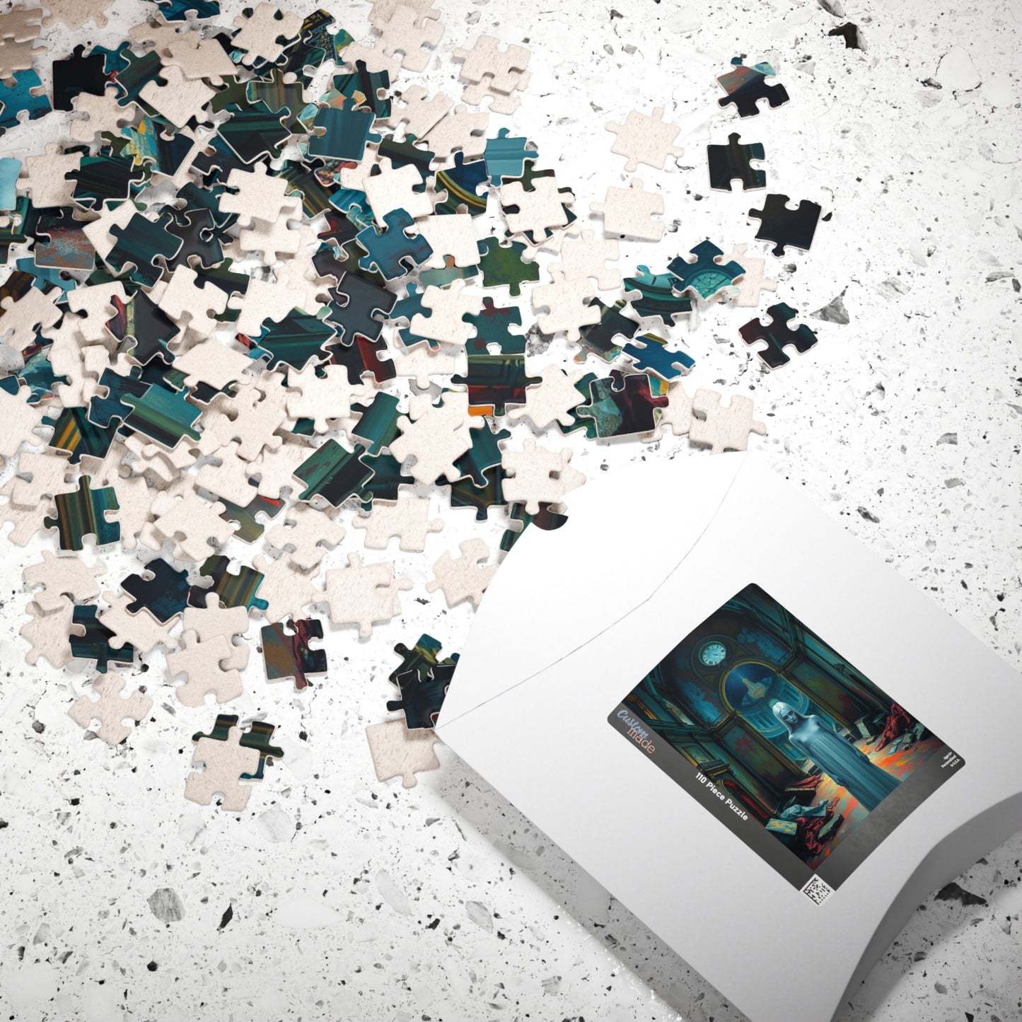 Gothic Puzzle, 110-1014 Piece, Grand Manor in Ruins with Pale Figure, Sorrowful Eyes, Adult Jigsaw Game, Halloween Decor, Haunted Mansion Puzzle The Puzzle Chest