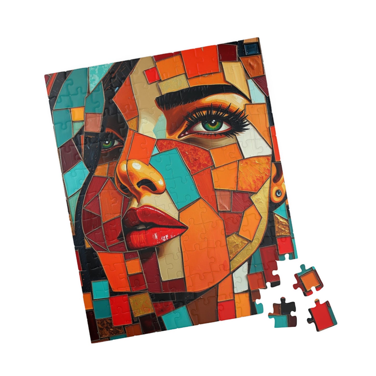 Mosaic Abstract Portrait Jigsaw Puzzle, 110-1014 Pieces Woman with Fragmented Face, Unique Gift for Art Lover, Family Fun, Creative Activity Puzzle The Puzzle Chest