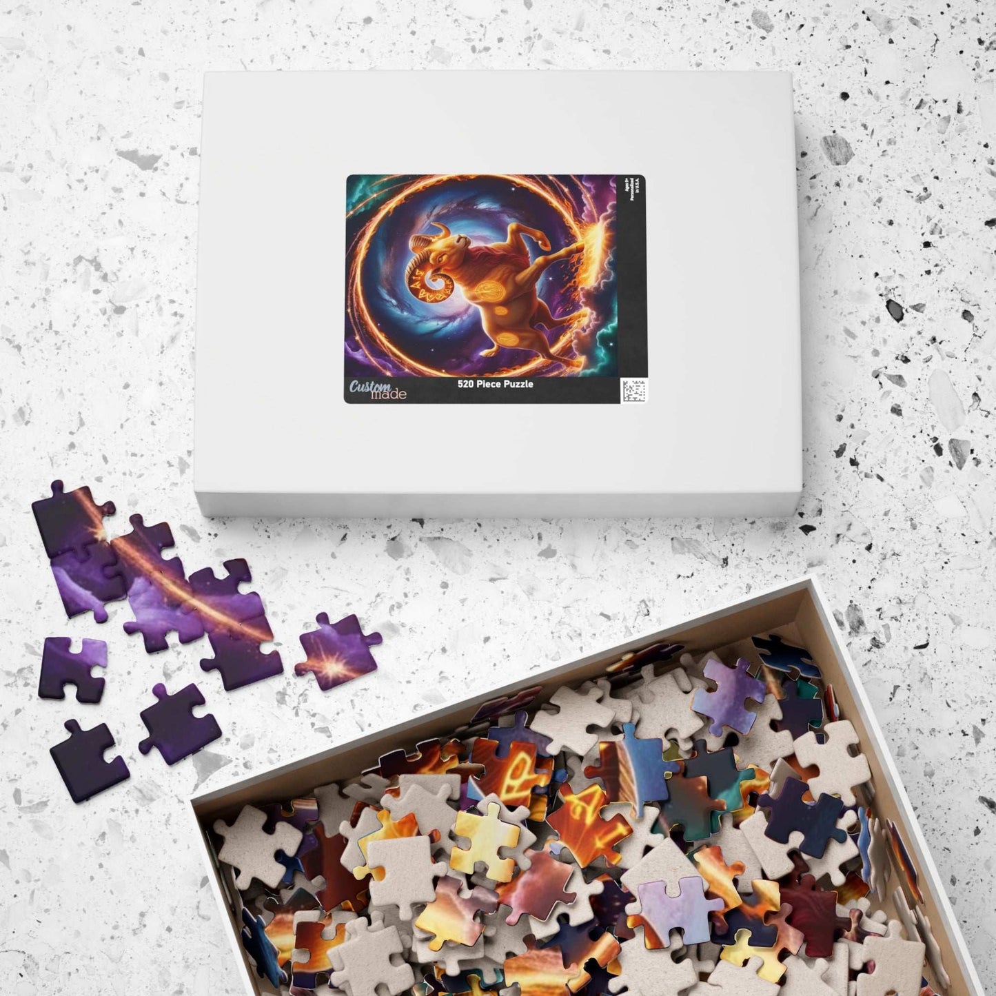 Astrological Ram Puzzle, Aries Zodiac Sign Jigsaw Game, Perfect Gift for Astrology Lover, Family Fun Brain Teaser, Unique Birthday Present Puzzle The Puzzle Chest