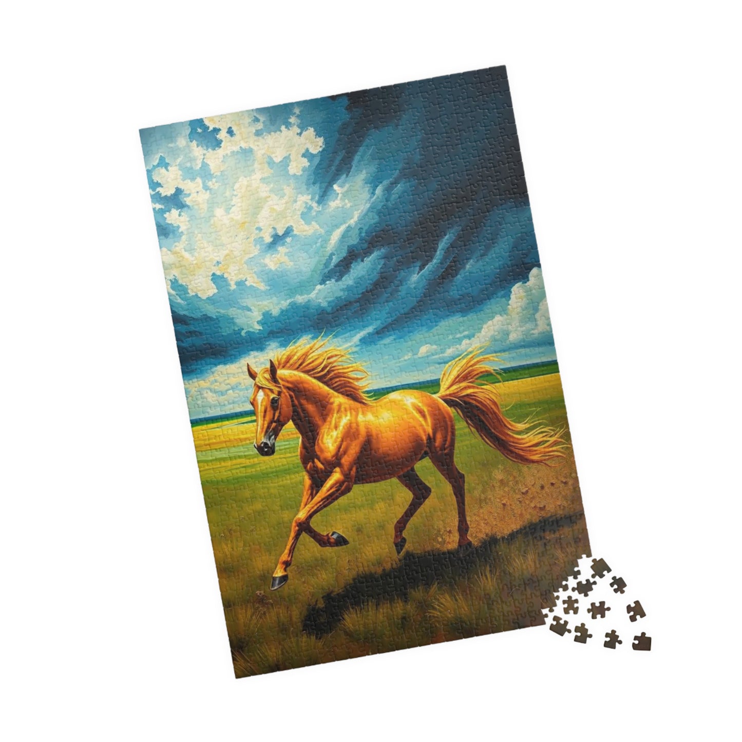 Majestic Running Horse Jigsaw Puzzle, Equestrian Gift for Animal Lover, Family Game Night, Solo Fun Mindfulness Activity, Home Entertainment Puzzle The Puzzle Chest