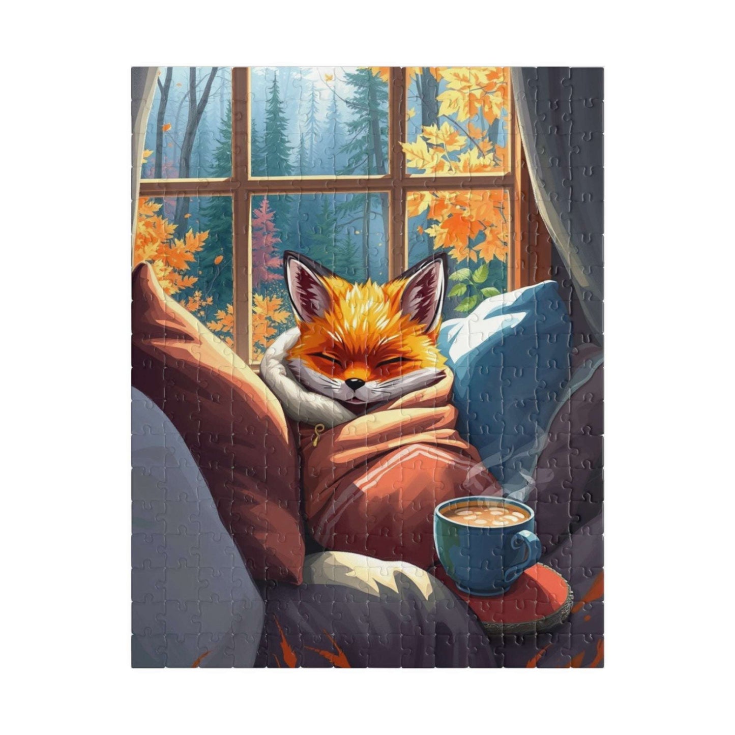 Cozy Fox Puzzle | 110, 252, 520, 1014-Piece Jigsaw Game for Adults | Perfect Gift for Animal Lovers, Family Game Night, Indoor Fun 252 pcs (Vertical) Puzzle The Puzzle Chest
