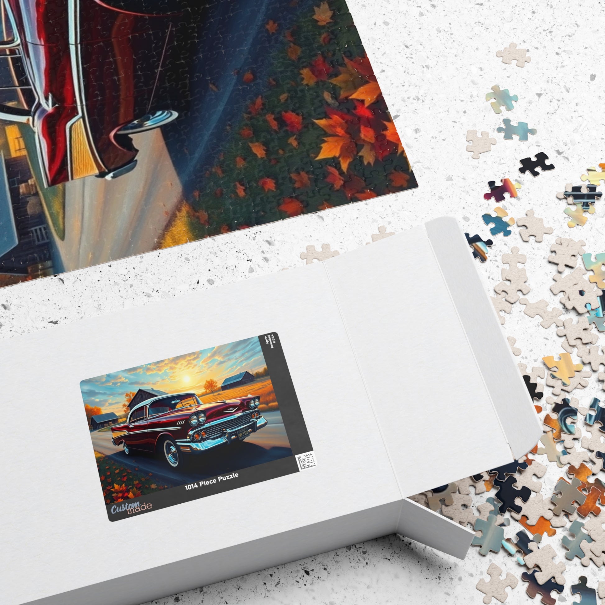 Vintage Car Puzzle - Classic 1957 Bel Air Jigsaw Game, Retro Auto Puzzle The Puzzle Chest