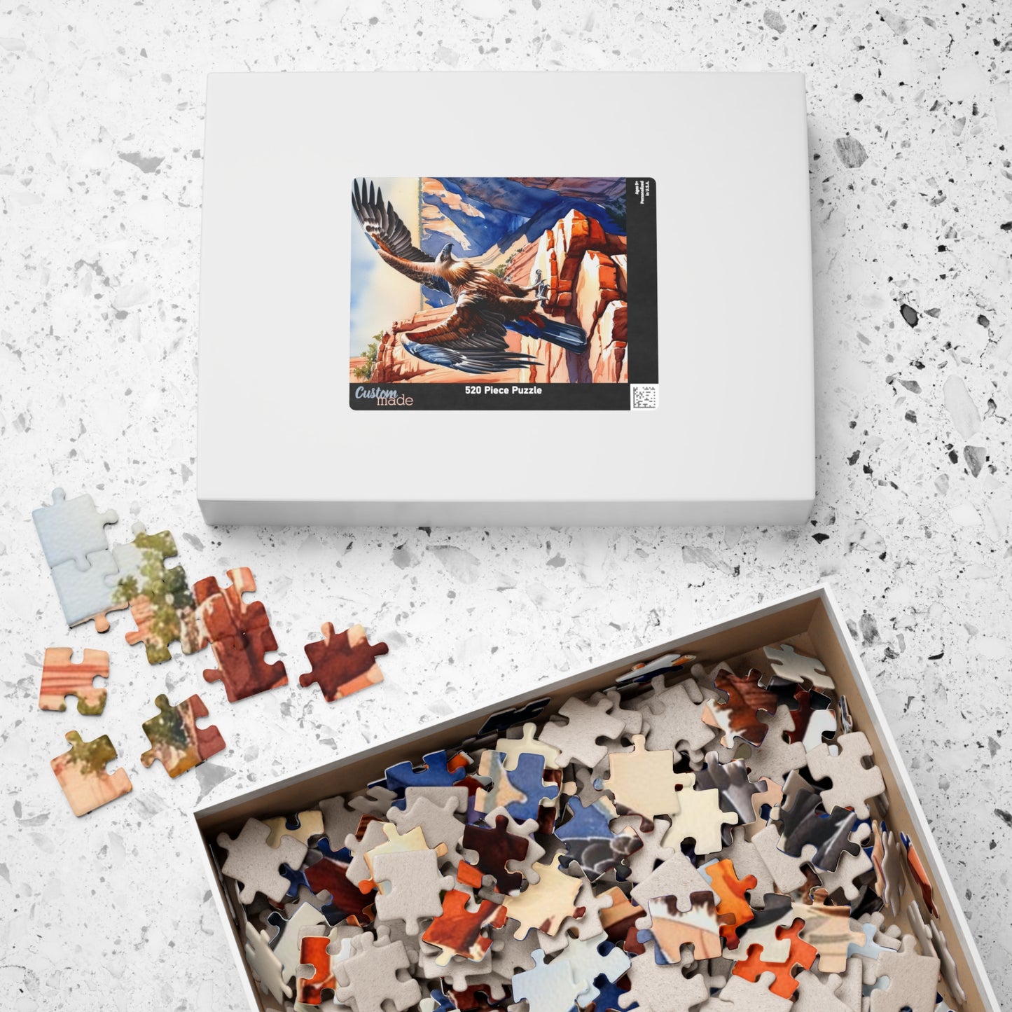 Puzzle - Golden Eagle Canyon Jigsaw Puzzle, 110/252/520/1014 Pieces, Wildlife Lover Gift, Nature Scene Art, Brain Teaser Game, Relaxing Puzzle The Puzzle Chest