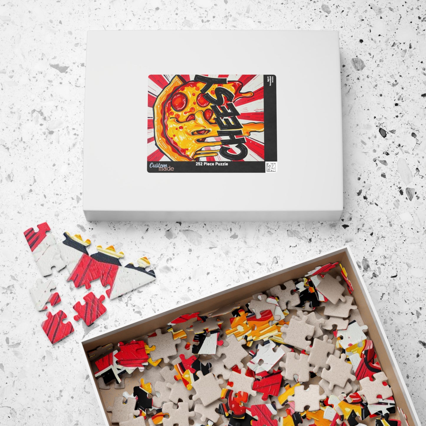 Cheesy Pizza Puzzle for Adults - Pop Art Jigsaw Fun Family Game, Foodie Gift for Friends, Cozy Night Party Activity, Puzzle Enthusiast Puzzle The Puzzle Chest