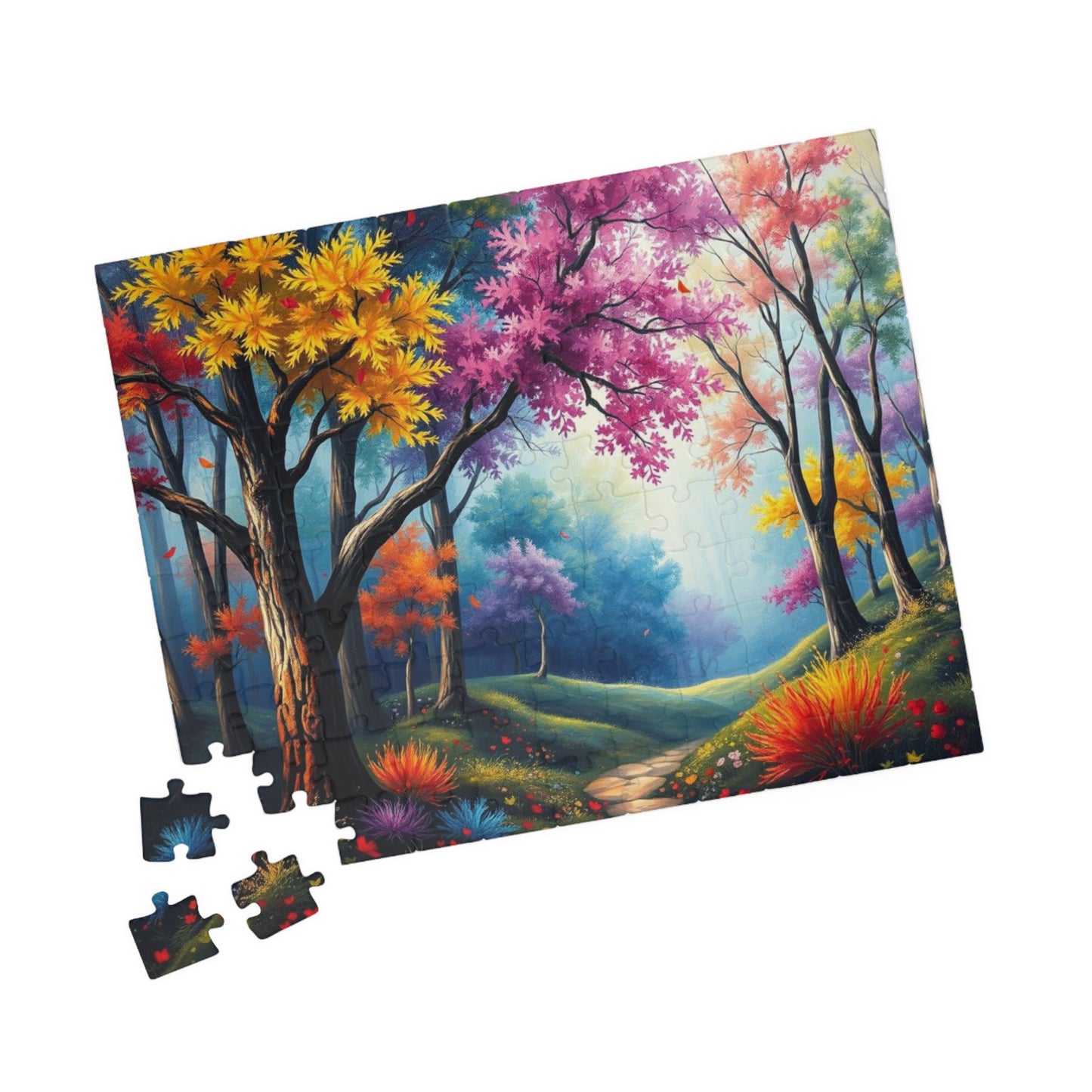 Autumn Forest Puzzle - 110, 252, 520, 1014-piece, Jigsaw Puzzle for Nature Lovers, Fall Decor, Family Activity, Gift for Puzzle Enthusiasts Puzzle The Puzzle Chest