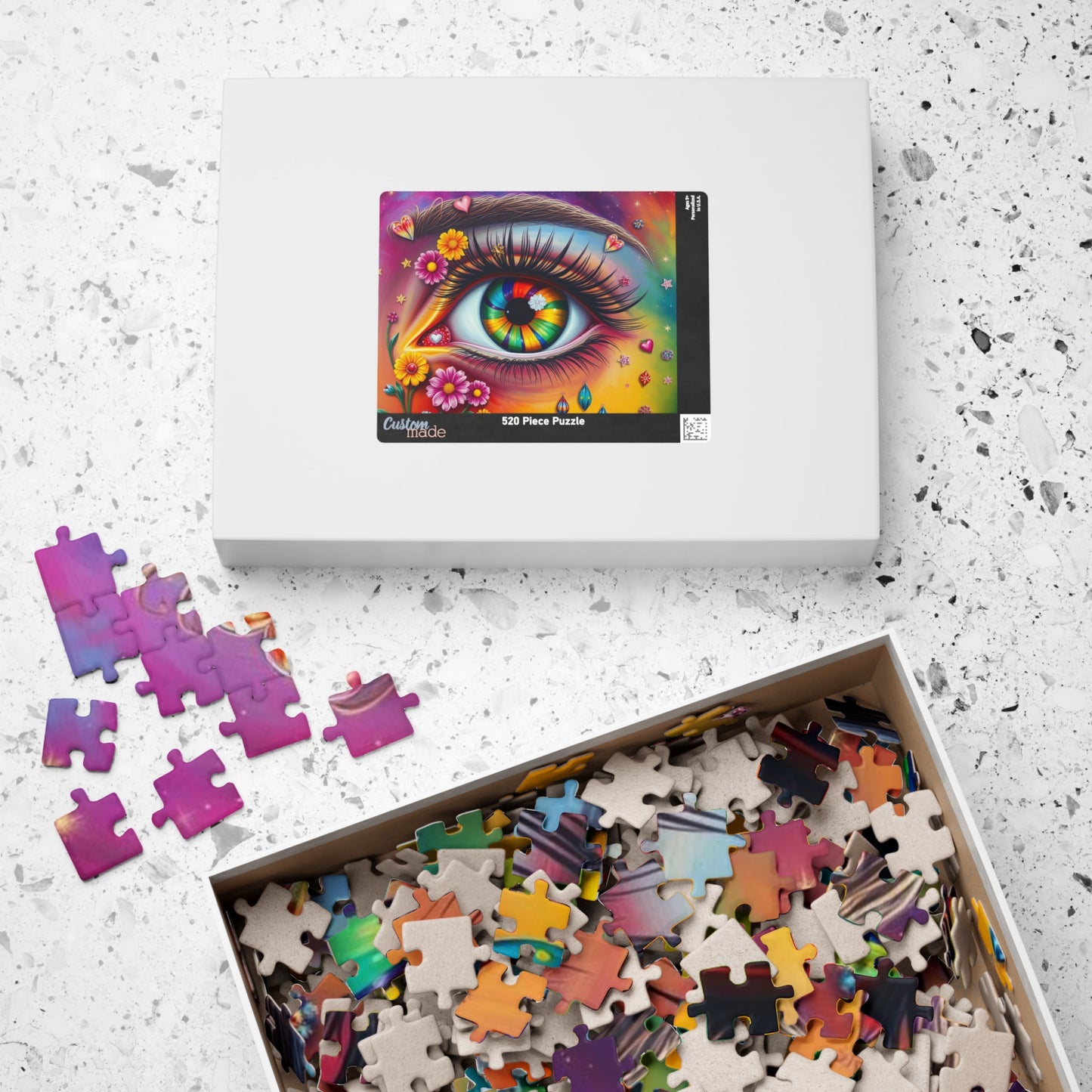 Watchful Heart - LGBTQ+ Pride Surreal Jigsaw Puzzle, Rainbow Eye Puzzle, Colorful Pride Puzzle for Holiday Birthday Pride Month Gift Puzzle The Puzzle Chest