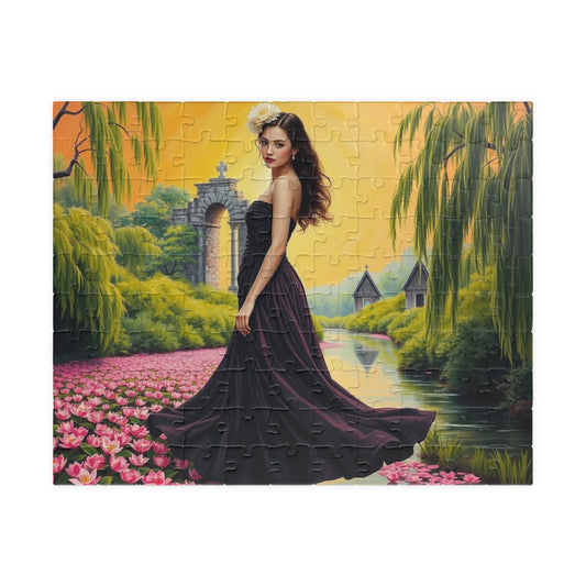 Lilywater Reverie Jigsaw Puzzle, Elegant Landscape Puzzle, Woman Art Holiday or Birthday Gift for Adult, Solo or Family Fun, Creative Hobby 110 pcs (Horizontal) Puzzle The Puzzle Chest