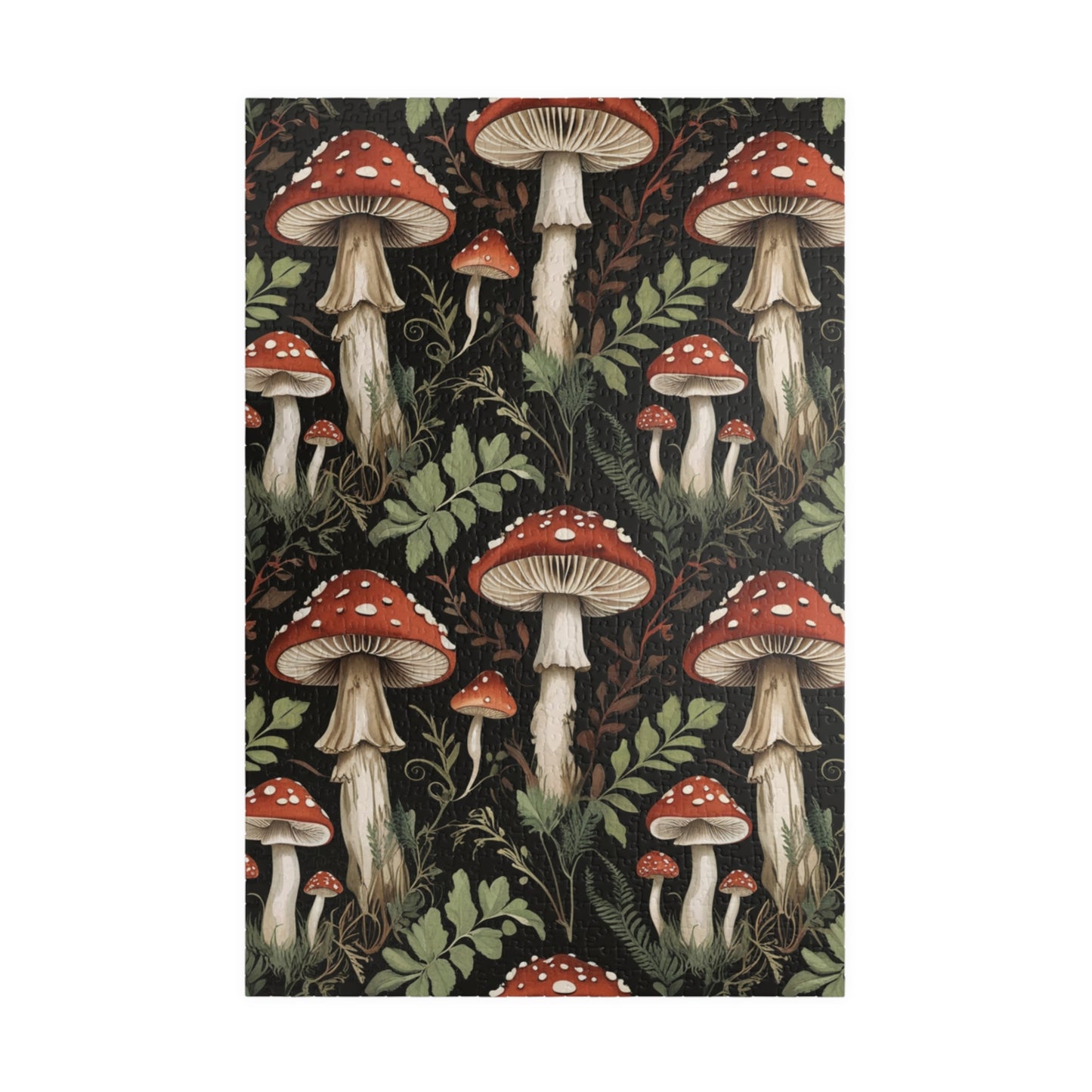 Vintage Mushroom Collage Jigsaw Puzzle, Nature Inspired Toadstool Art, Fun Fungi Game for Family Bonding, Puzzle Lover Best Unique Gift 1014 pcs (Vertical) Puzzle The Puzzle Chest