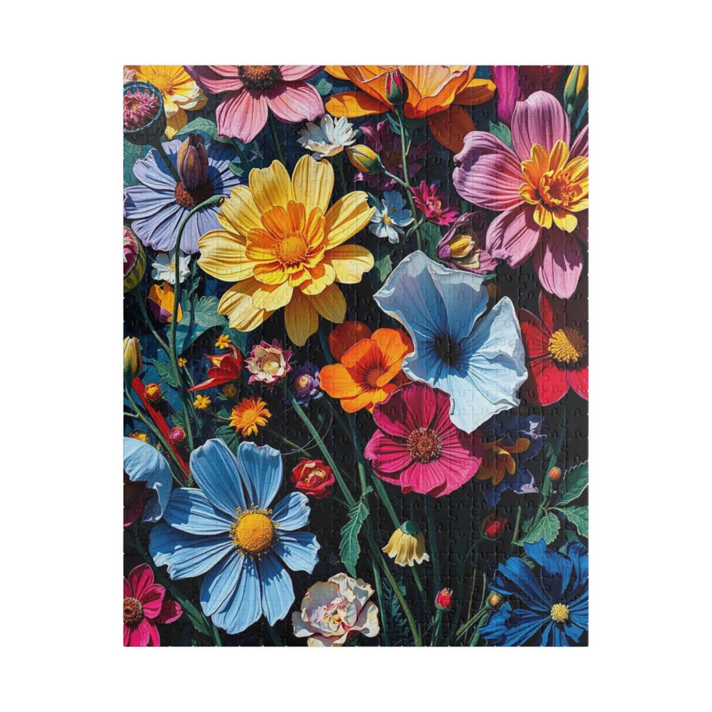 Floral Jigsaw Puzzle, Colorful Flower Game, Friend Gift for Garden Lover, Family Game Night, Home Entertainment Brain Teaser 520 pcs (Vertical) Puzzle The Puzzle Chest