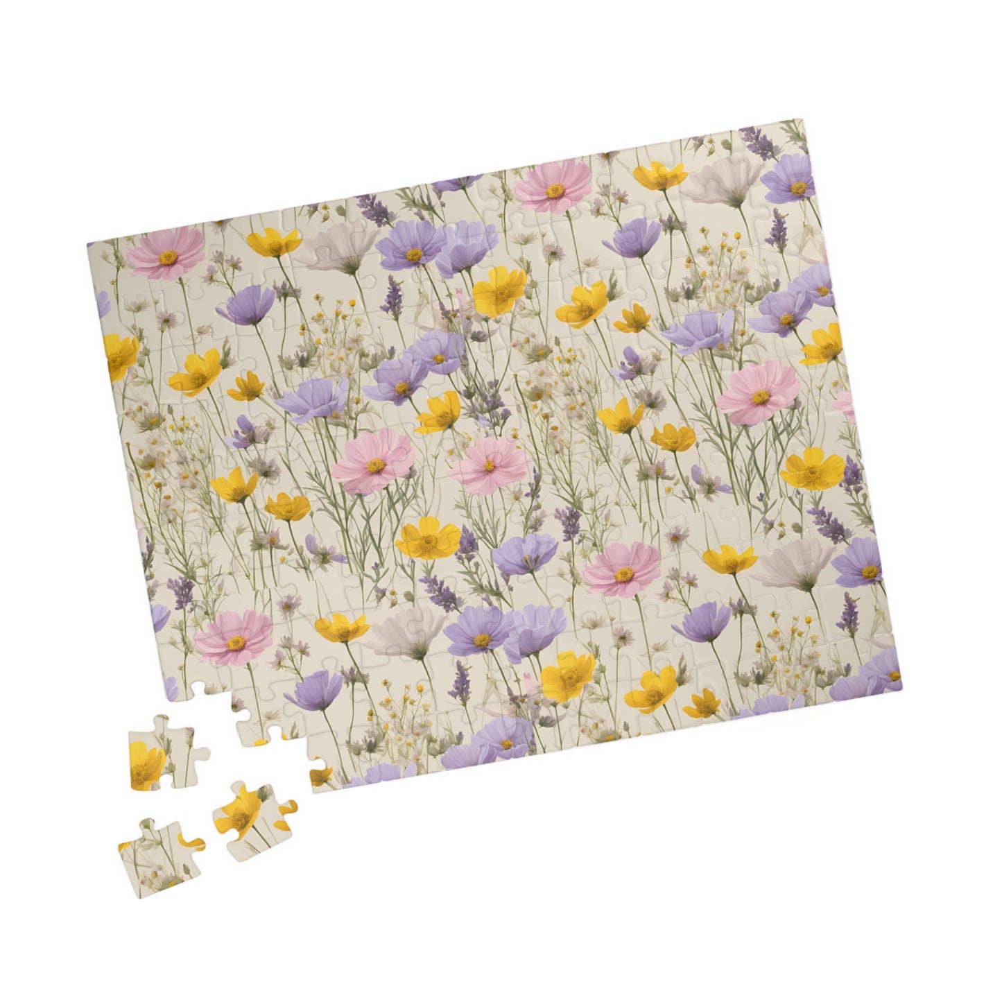 Pastel Wildflower Jigsaw Puzzle, 110-1014 Piece Game for Adults Relaxing Activity, Floral Art Project, Flower DIY Frameable Decor Puzzle The Puzzle Chest