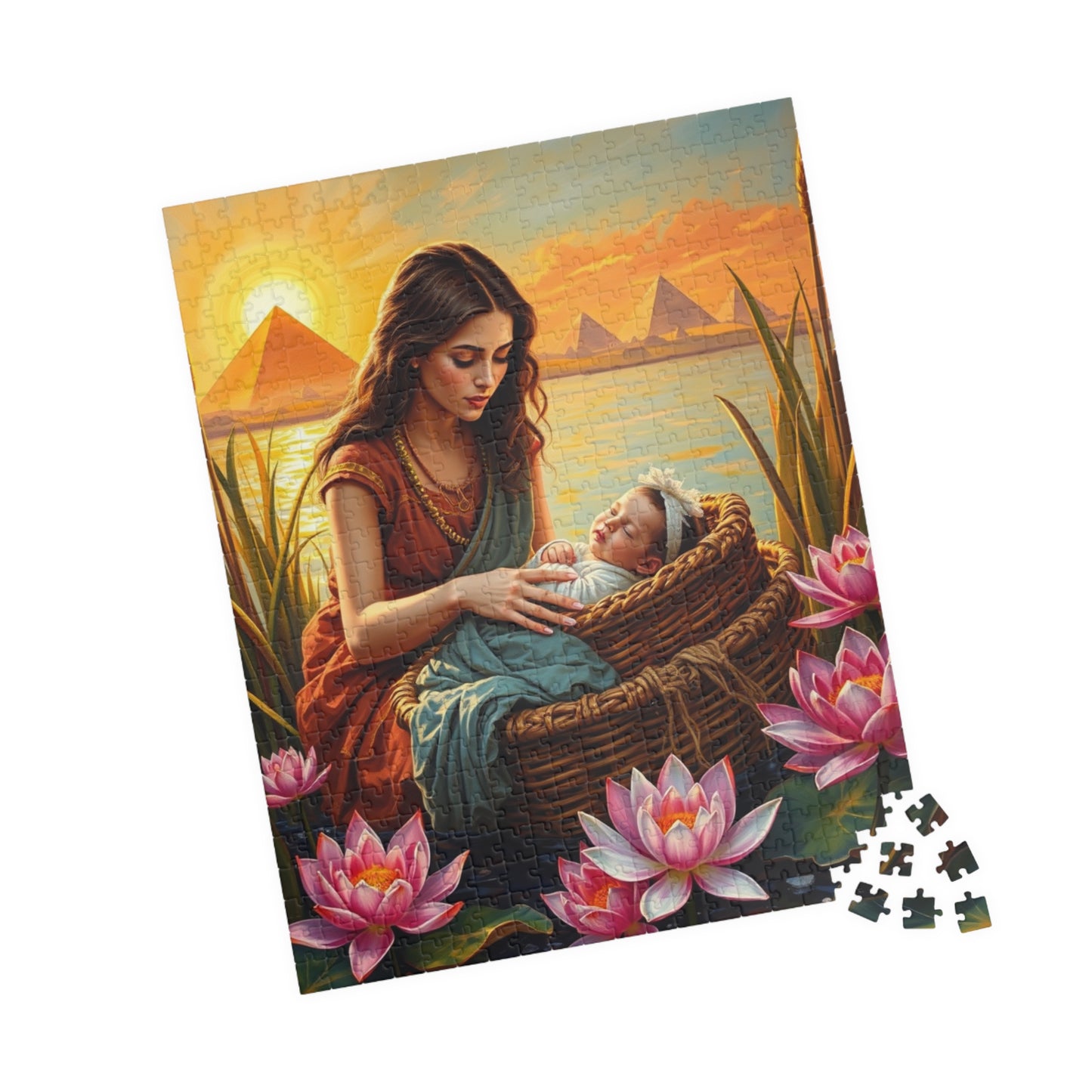 Religious Jigsaw Puzzle - Baby Moses, Family Game Night, Faith Based Home Entertainment, Colorful Biblical Puzzle Lover Gift for Christians Puzzle The Puzzle Chest
