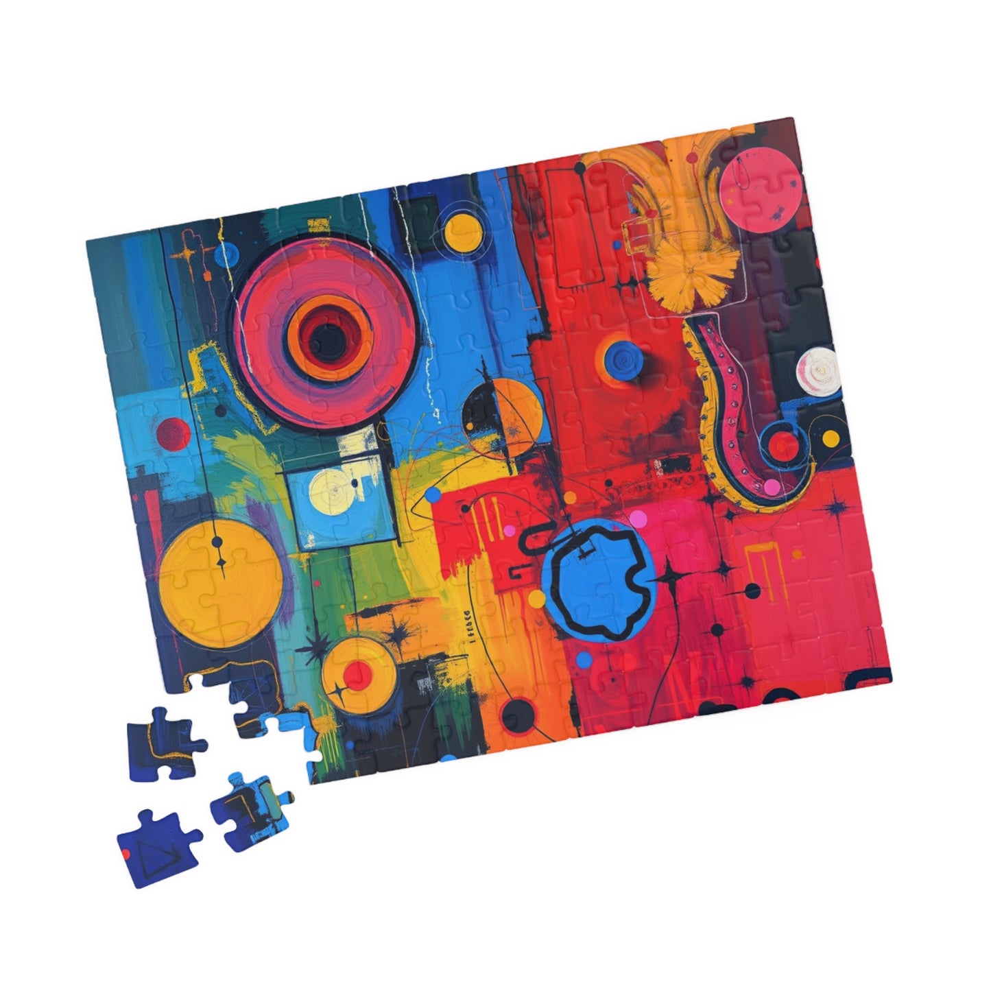 Vibrant Abstract Art Puzzle - Colorful Artwork Jigsaw Puzzle for Adults Puzzle The Puzzle Chest