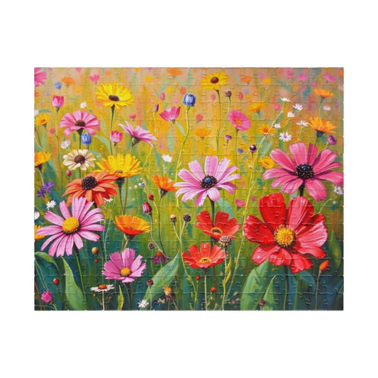 Vibrant Floral Puzzle, Flower Botanical Jigsaw Game for Adults, Gift for Nature Lovers and Family Fun Game Nights, Mindfulness Activity 252 pcs (Horizontal) Puzzle The Puzzle Chest