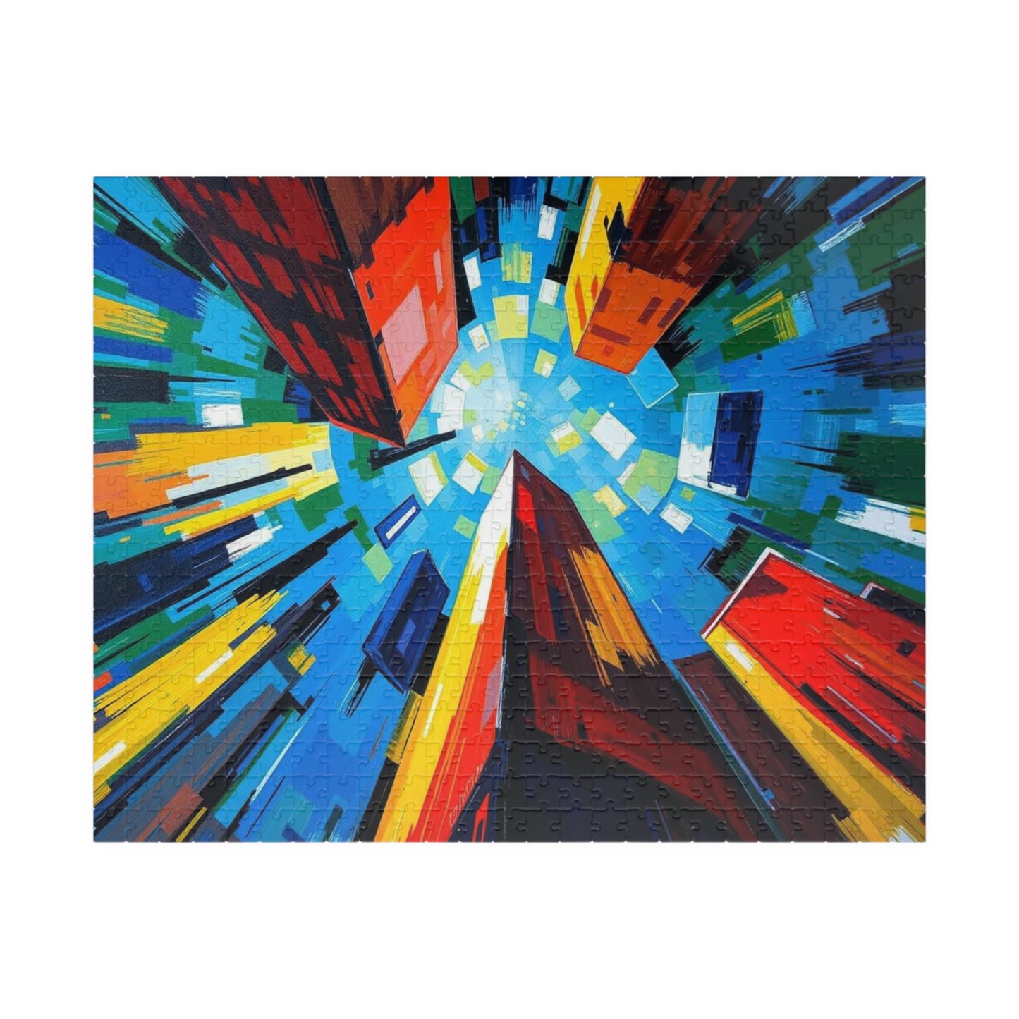 Colorful Cityscape Puzzle - Abstract Jigsaw Game for Fun Family Activity, Gift for Friend, Home Entertainment, Game Night Essential 520 pcs (Horizontal) Puzzle The Puzzle Chest