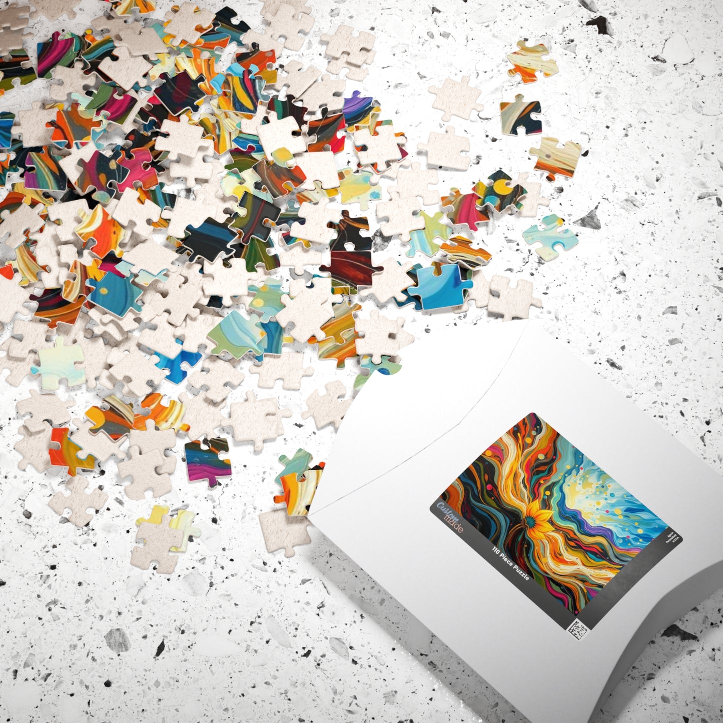 Colorful Abstract Landscape Puzzle | Fun Home Entertainment, Gift for Puzzle Lovers, Family Game Night, Mindfulness Brain Teaser Puzzle The Puzzle Chest