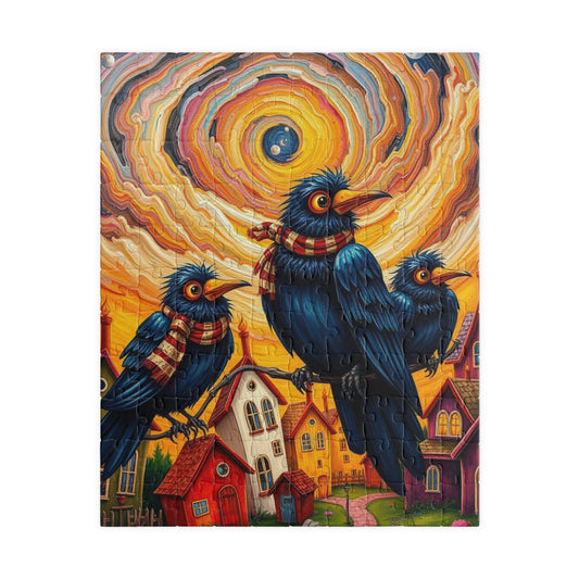 Colorful Bird Puzzle for Adults - Fun Halloween Jigsaw Game for Family Night, Bird Lover Gift for Friends Holiday Birthday, Brain Teaser 110 pcs (Vertical) Puzzle The Puzzle Chest