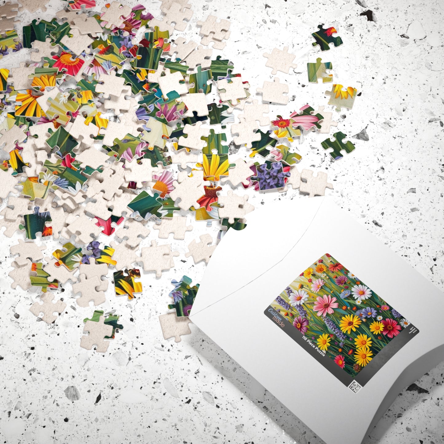 Floral Puzzle, Colorful Flower Jigsaw, Nature-Themed Family Game Puzzle The Puzzle Chest