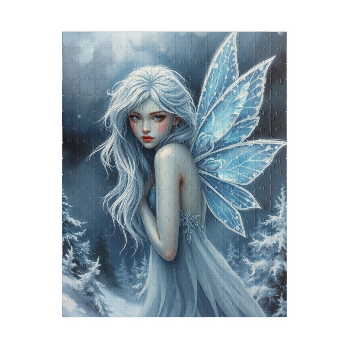 Frosted Winter Fairy Puzzle, Enchanted Mythical Creature, Magical Puzzle Lover Gift Fantasy Game for Cozy Family Night Solo Fun Brain Teaser 252 pcs (Vertical) Puzzle The Puzzle Chest