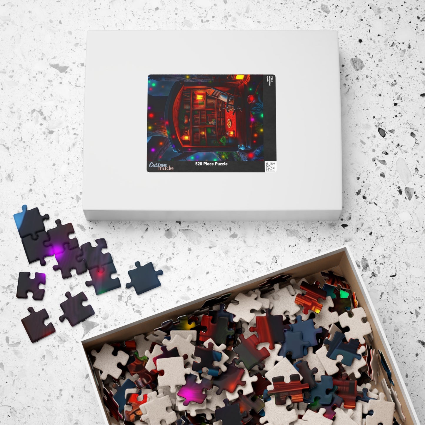 Bioluminescent Gnome Home Puzzle, Enchanted Fantasy Cozy Lantern-Lit Oak Tree Trunk House Jigsaw Game, Perfect for Puzzle Lovers Enthusiasts Puzzle The Puzzle Chest