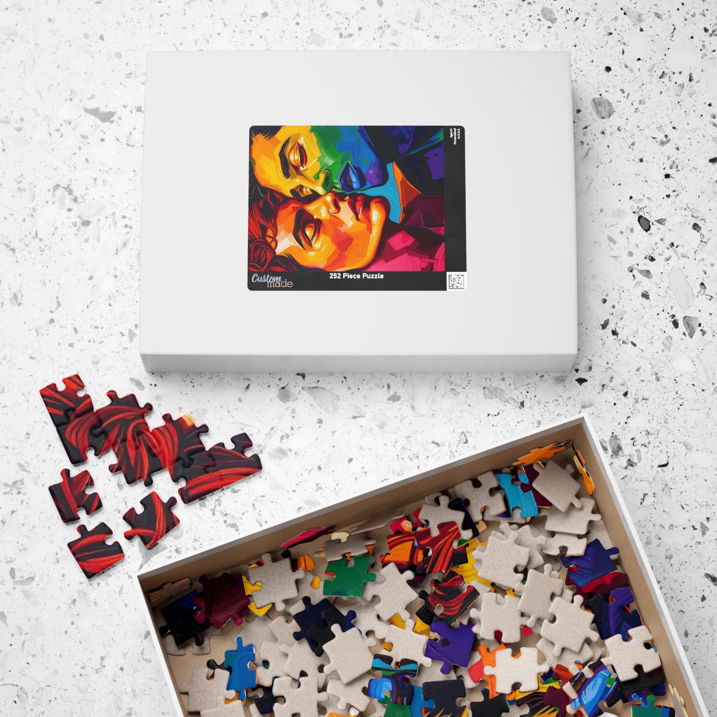 United in Color Jigsaw Puzzle - Pride Portrait, LGBTQ Art Rainbow Faces, Pride Gift for Puzzle Lover, Friends, Family or Solo Fun Puzzle The Puzzle Chest