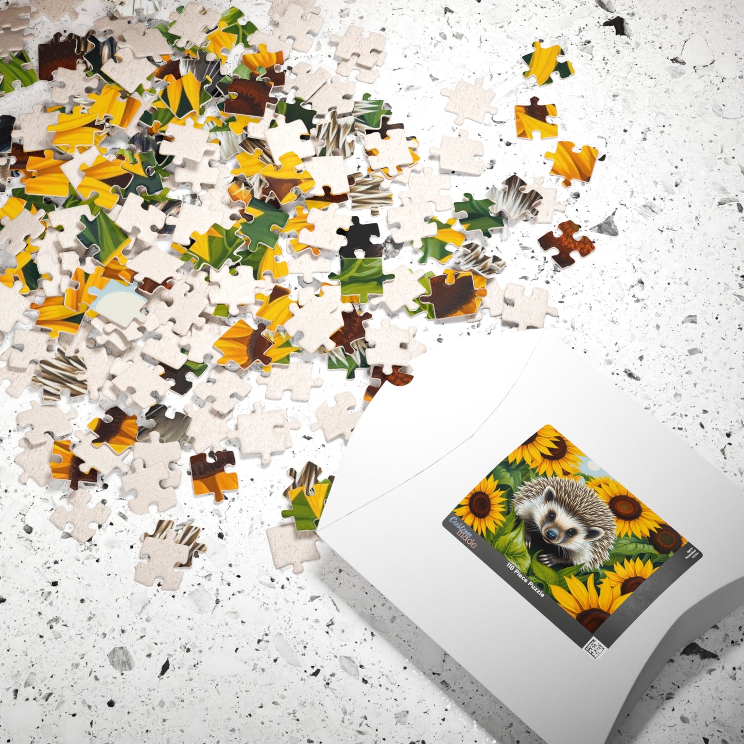 Hedgehog in Sunflowers Jigsaw Puzzle - Nature Lovers Gift, Family Activity, Mindfulness Hobby, Home Entertainment, Fun Challenge Puzzle The Puzzle Chest