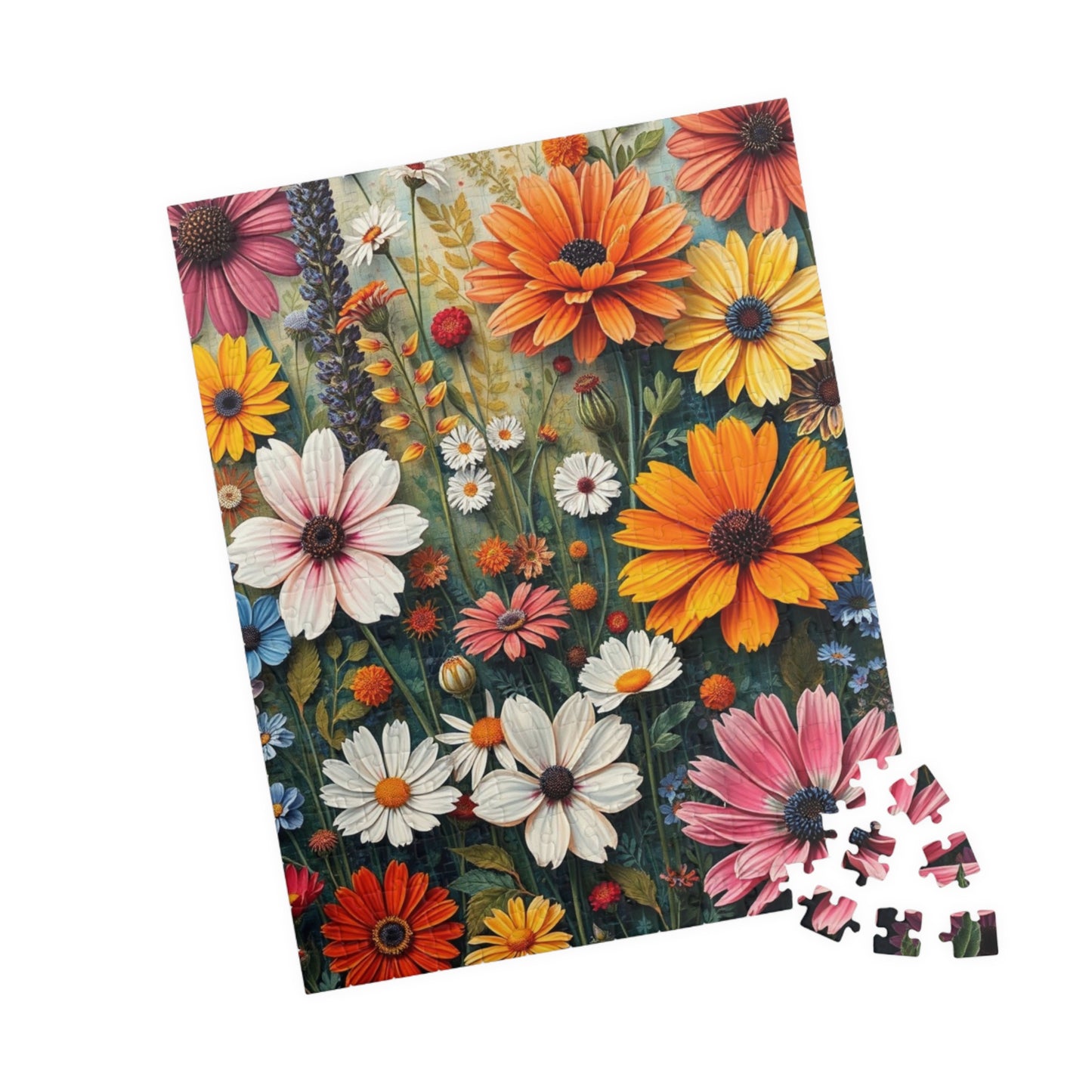 Floral Jigsaw Puzzle, Gift for Flower Lovers, Family Fun Activity, Solo Fun Puzzle The Puzzle Chest