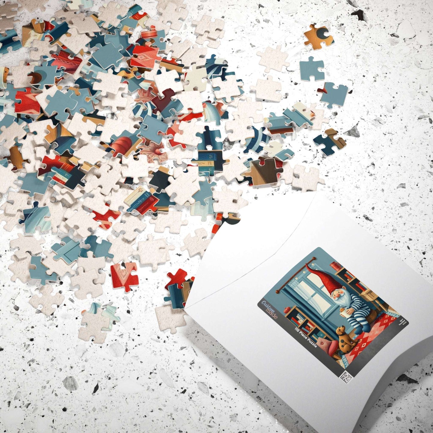 Nordic Gnome Pajamas with Cookies – Scandinavian Folk Style Jigsaw Puzzle Puzzle The Puzzle Chest