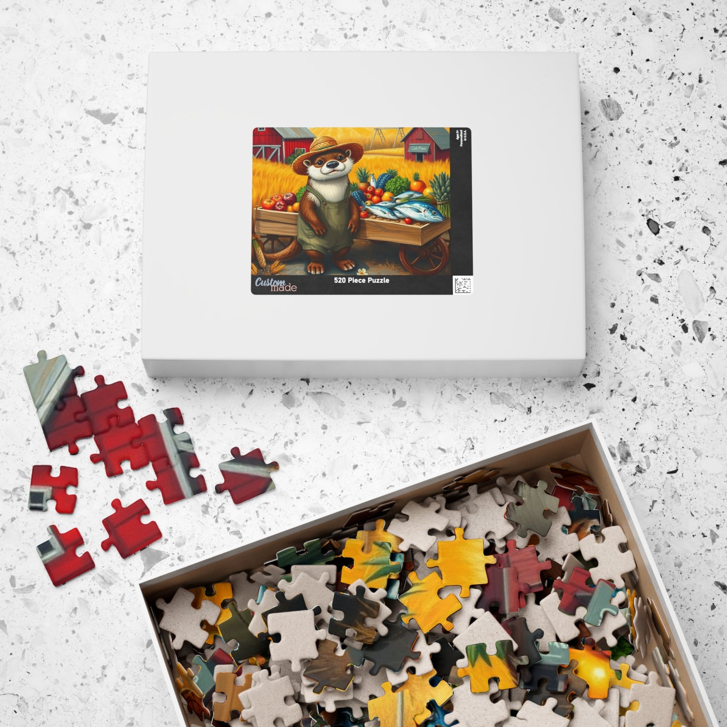 Whimsical Animal Jigsaw Puzzle, Otter Farm Scene, Fun Family Game Night, Perfect Gift for Adult and Animal Lover Puzzle The Puzzle Chest