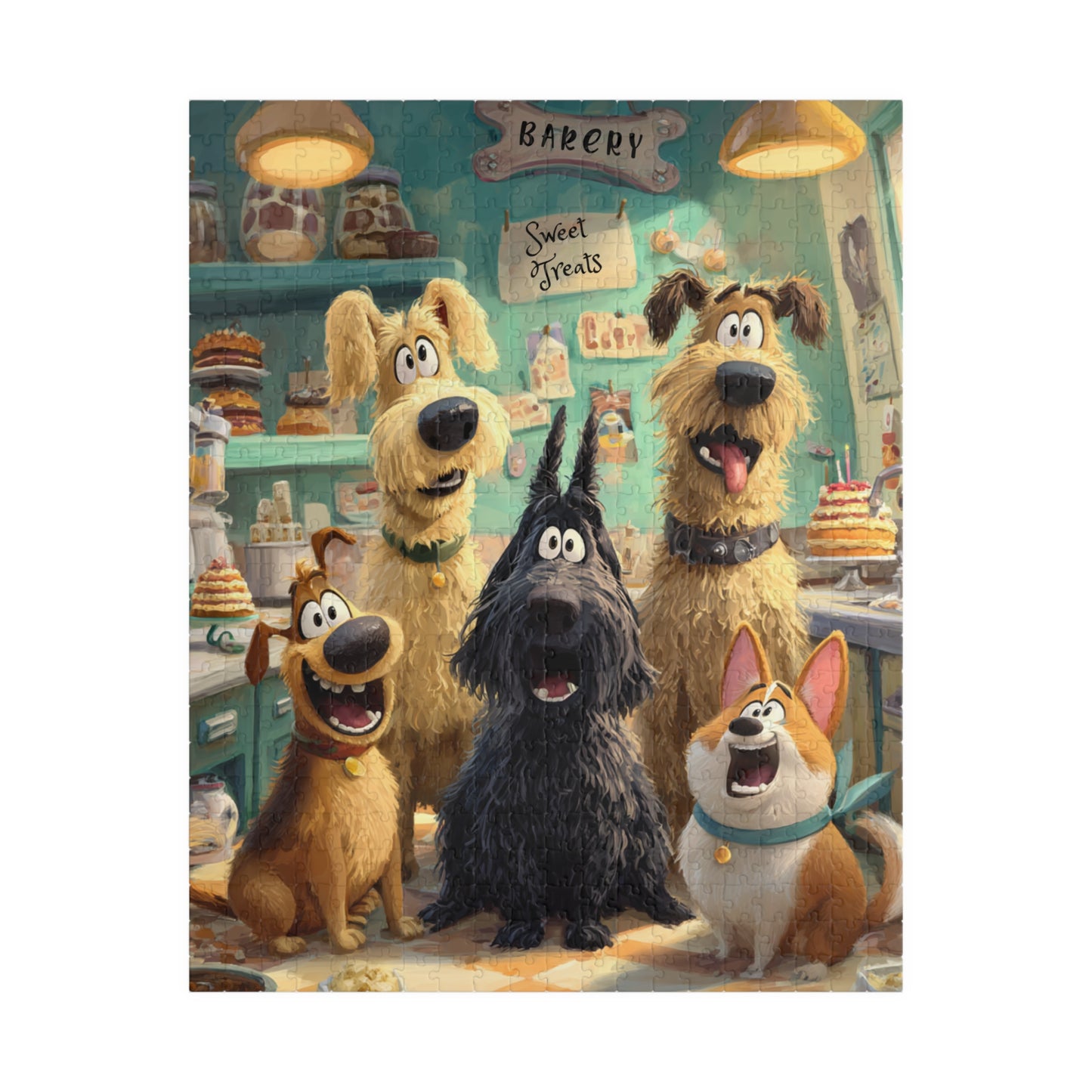 Dog Crew Bakery - Kitchen Scene, Animal Themed Puzzle for Adults, Fun Family Activity, Pet Lover Holiday Birthday Gift Puzzle The Puzzle Chest