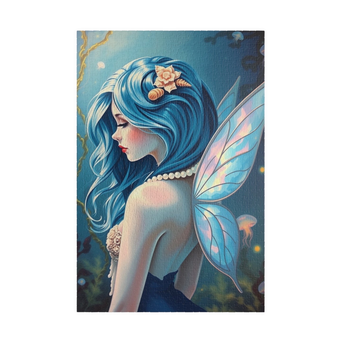 Ocean Whisperer Fairy Puzzle, 110 252 520 1014-piece Mythical Creature Jigsaw Game, Gift for Fairy Tale Lovers, Family Fun, Cozy Night In 1014 pcs (Vertical) Puzzle The Puzzle Chest
