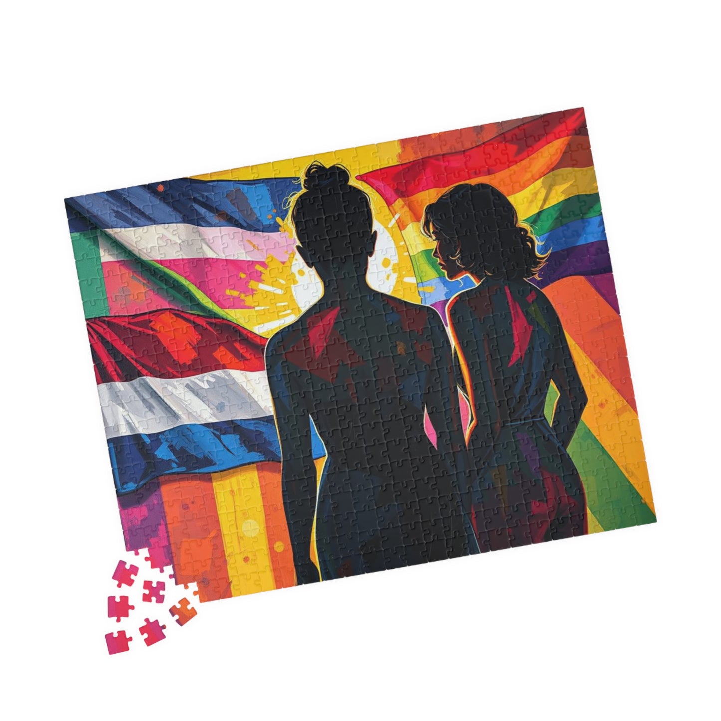 Shine Through Jigsaw Puzzle - A Puzzle of Pride, Pride Flags Puzzle, 110-1014 Piece Jigsaw for Family Fun, LGBTQ+ Gift, Group Activities Puzzle The Puzzle Chest