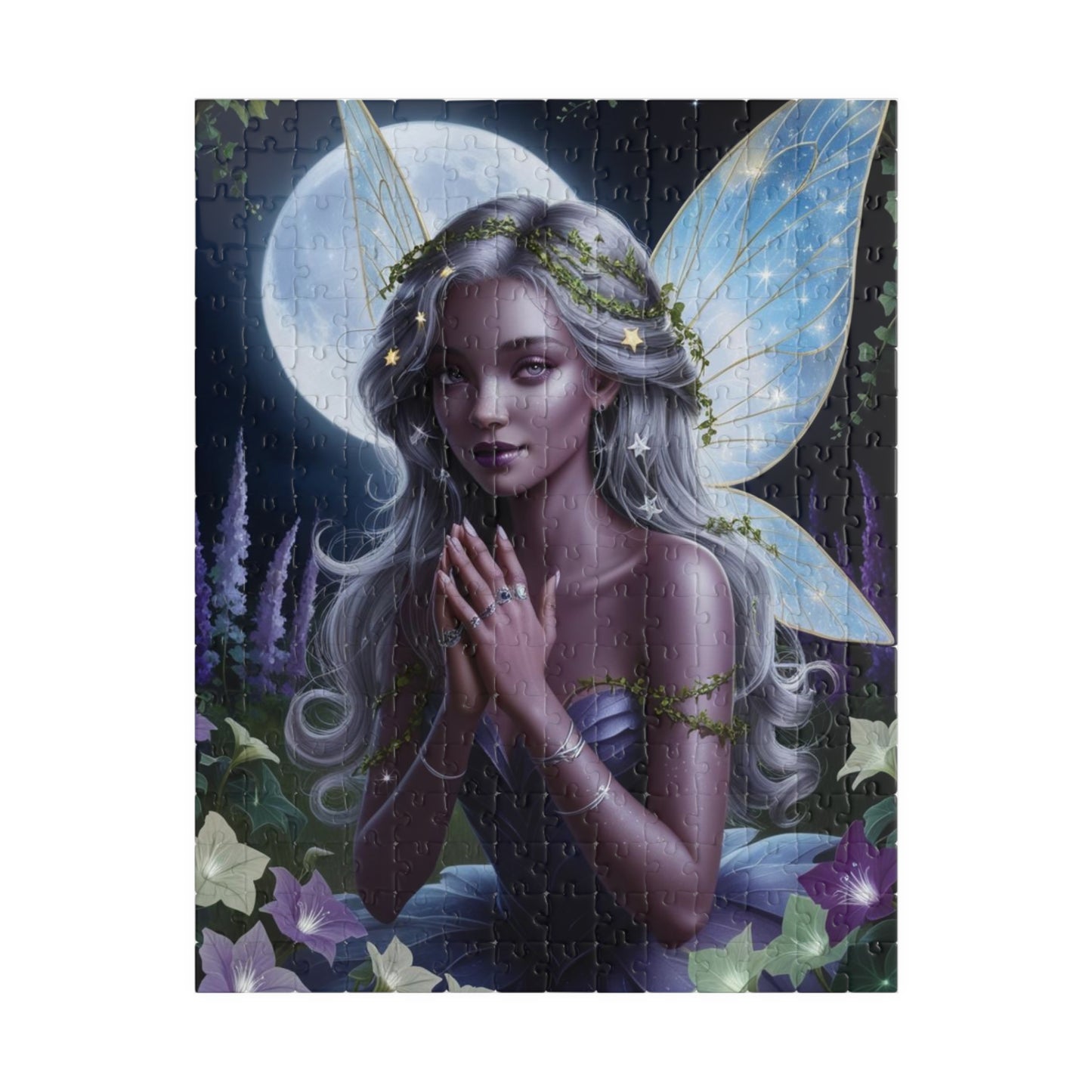 Moonlit Fairy Puzzle | 110-1014 Piece Adult Jigsaw Game | Creative Gift Idea for Puzzle Lover | Mindful Activity for Family Fun Brain Teaser 252 pcs (Vertical) Puzzle The Puzzle Chest
