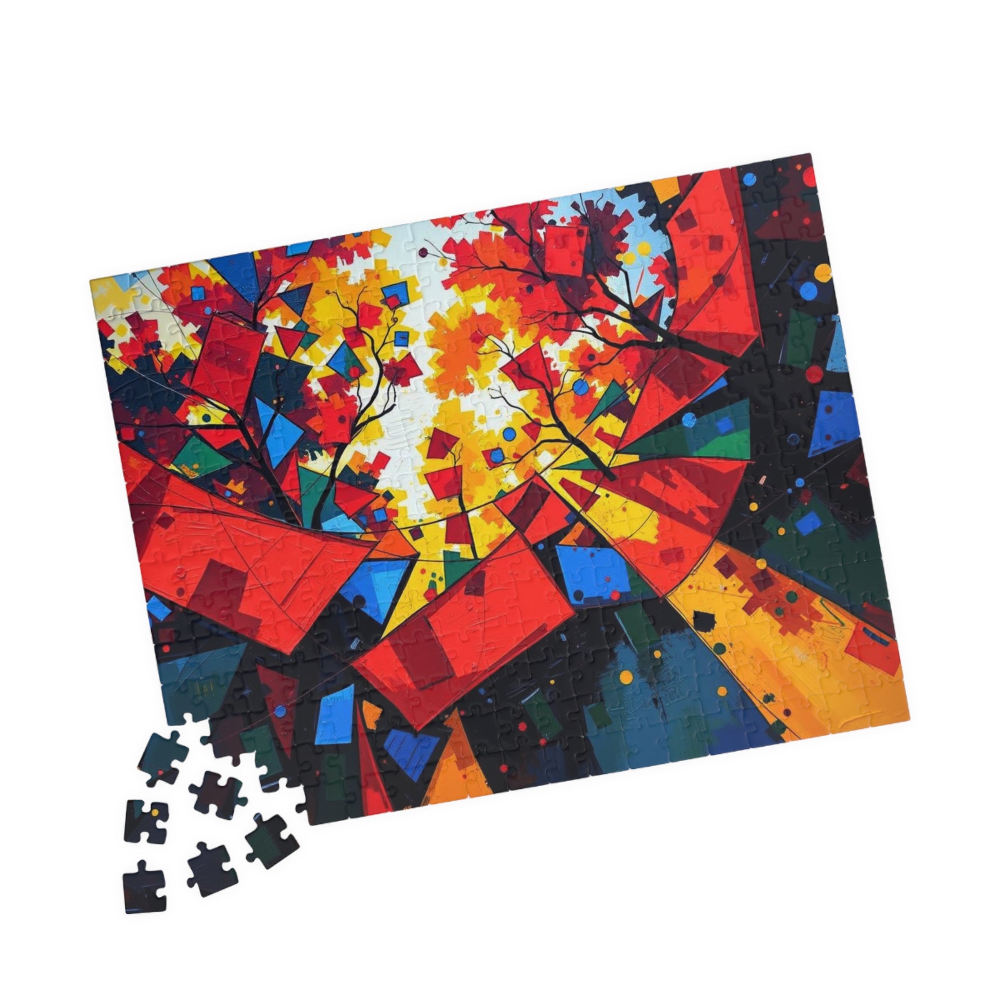 Vibrant Abstract Puzzle, Colorful Jigsaw for Family Game Night Puzzle The Puzzle Chest