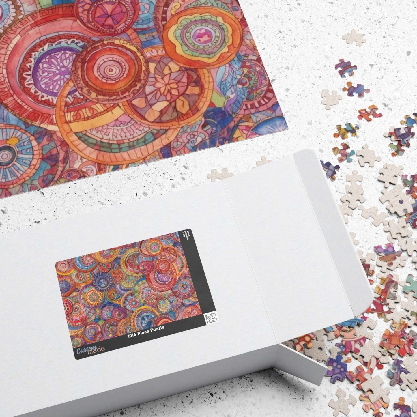 Mandala Art Jigsaw Puzzle – Overlapping Collage of Circular Mandalas in Intricate Decorative Patterns Puzzle The Puzzle Chest