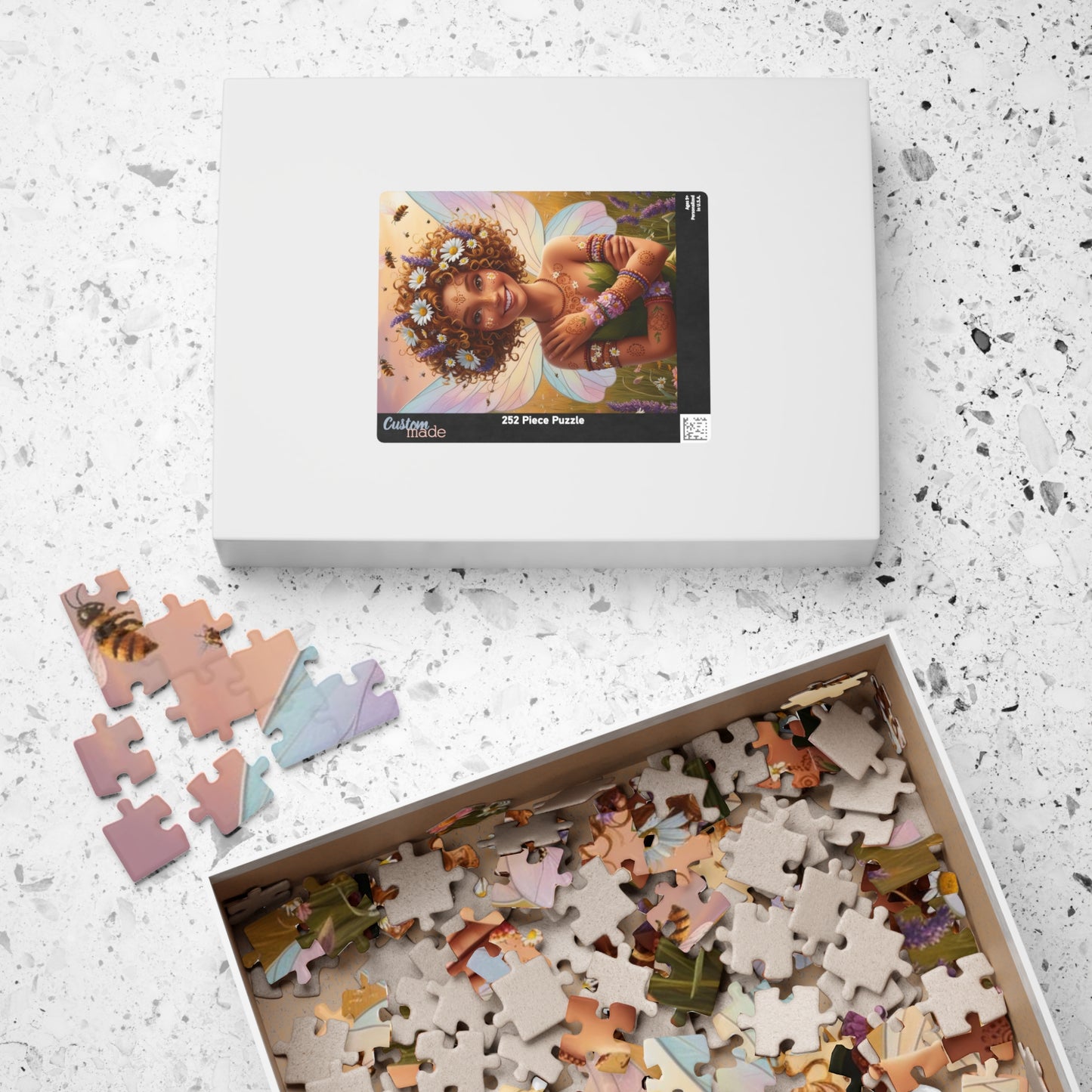 Wildflower Meadow Fairy Jigsaw Puzzle, Enchanting Mythical Gift for Fantasy Lover, Family Fun, Birthday and Holiday Activities, Brain Teaser Puzzle The Puzzle Chest