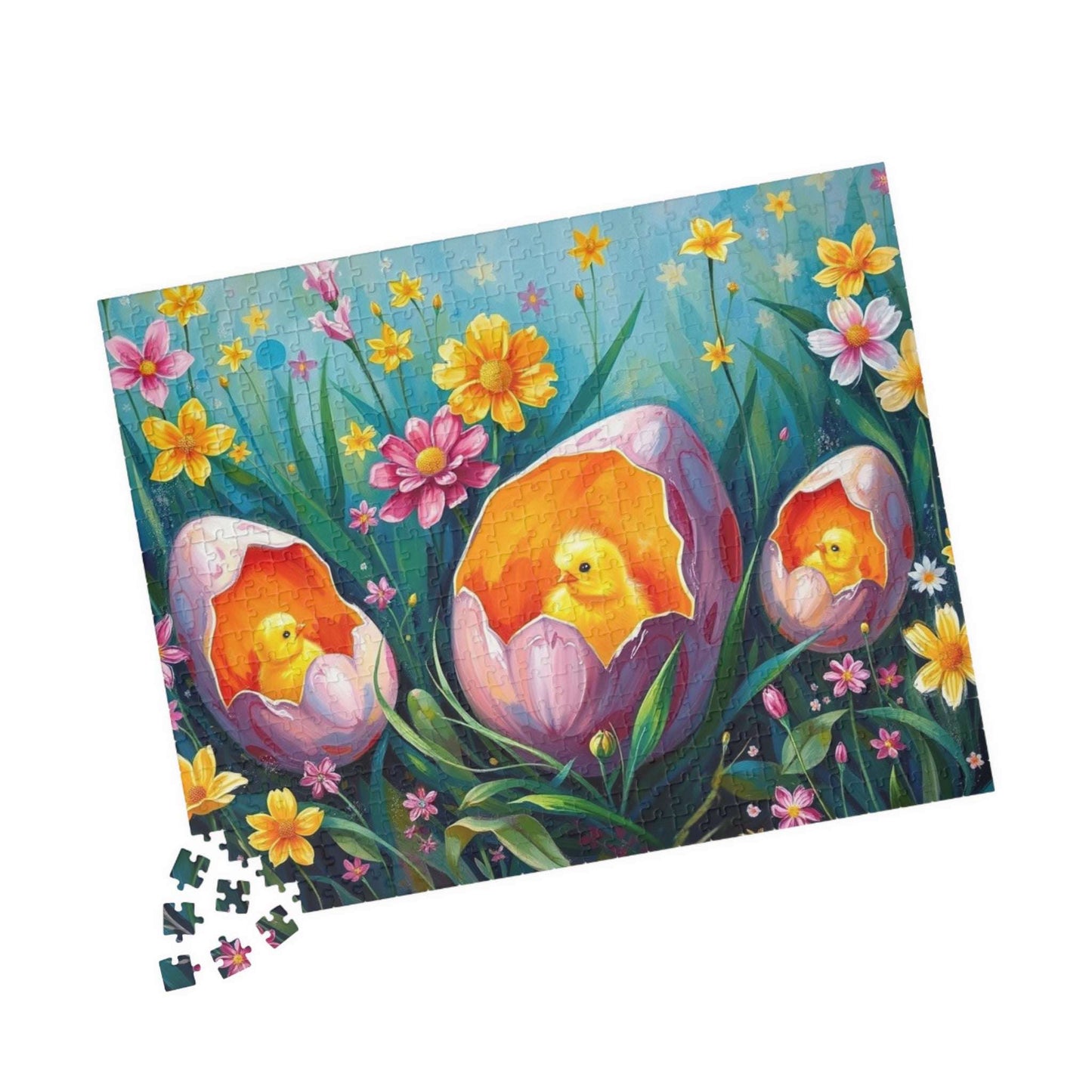 Whimsical Flower Chick Jigsaw Puzzle, Perfect Gift for Easter and Spring, Family Fun Activity, Creative Hobby, Brain Teaser, Bird Lovers Puzzle The Puzzle Chest