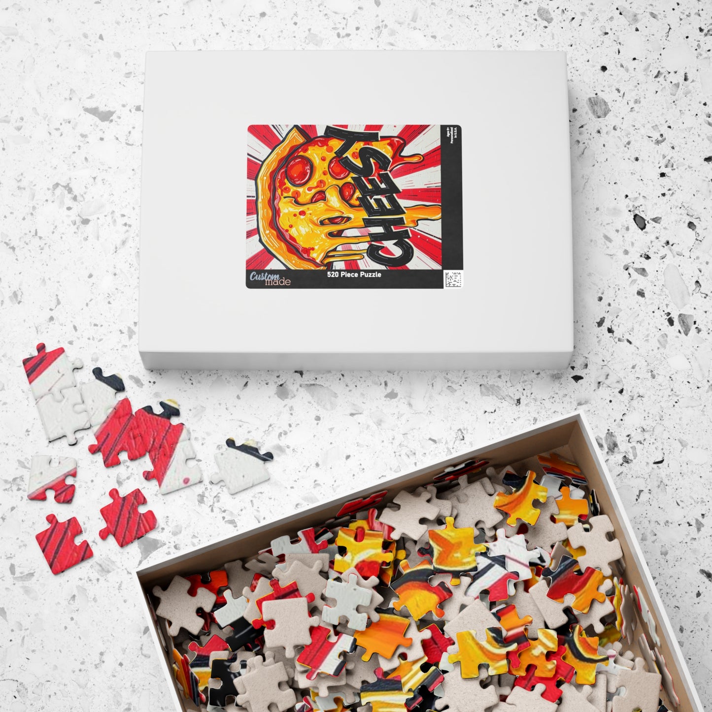 Cheesy Pizza Puzzle for Adults - Pop Art Jigsaw Fun Family Game, Foodie Gift for Friends, Cozy Night Party Activity, Puzzle Enthusiast Puzzle The Puzzle Chest
