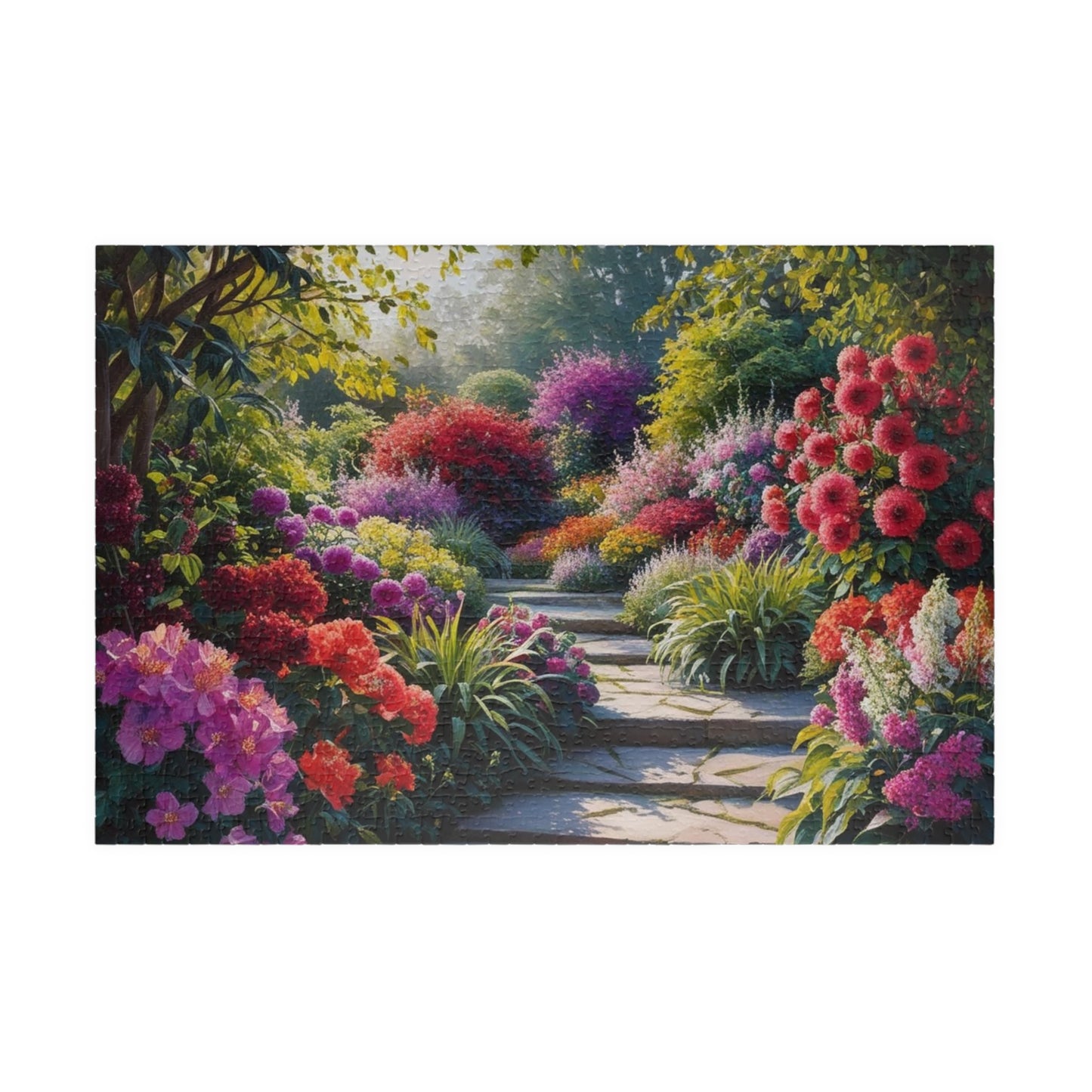 Floral Garden Puzzle - 110, 252, 520, 1014-piece, Flower Adult Jigsaw Game, Nature Theme Family Time Activity or Solo Puzzle Lover Gift Idea 1014 pcs (Horizontal) Puzzle The Puzzle Chest