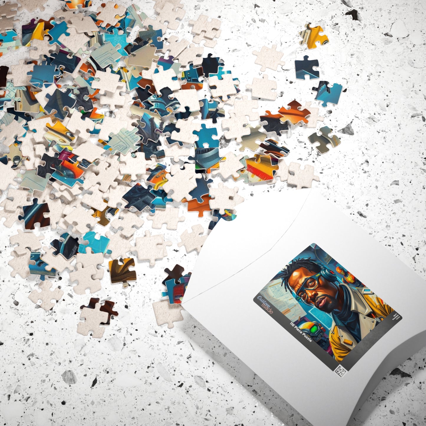 Futuristic Black Gamer Puzzle, Unique African American Art Jigsaw Game, Gift for Puzzle Lovers, Fun Family Activity, Entertaining Pastime Puzzle The Puzzle Chest