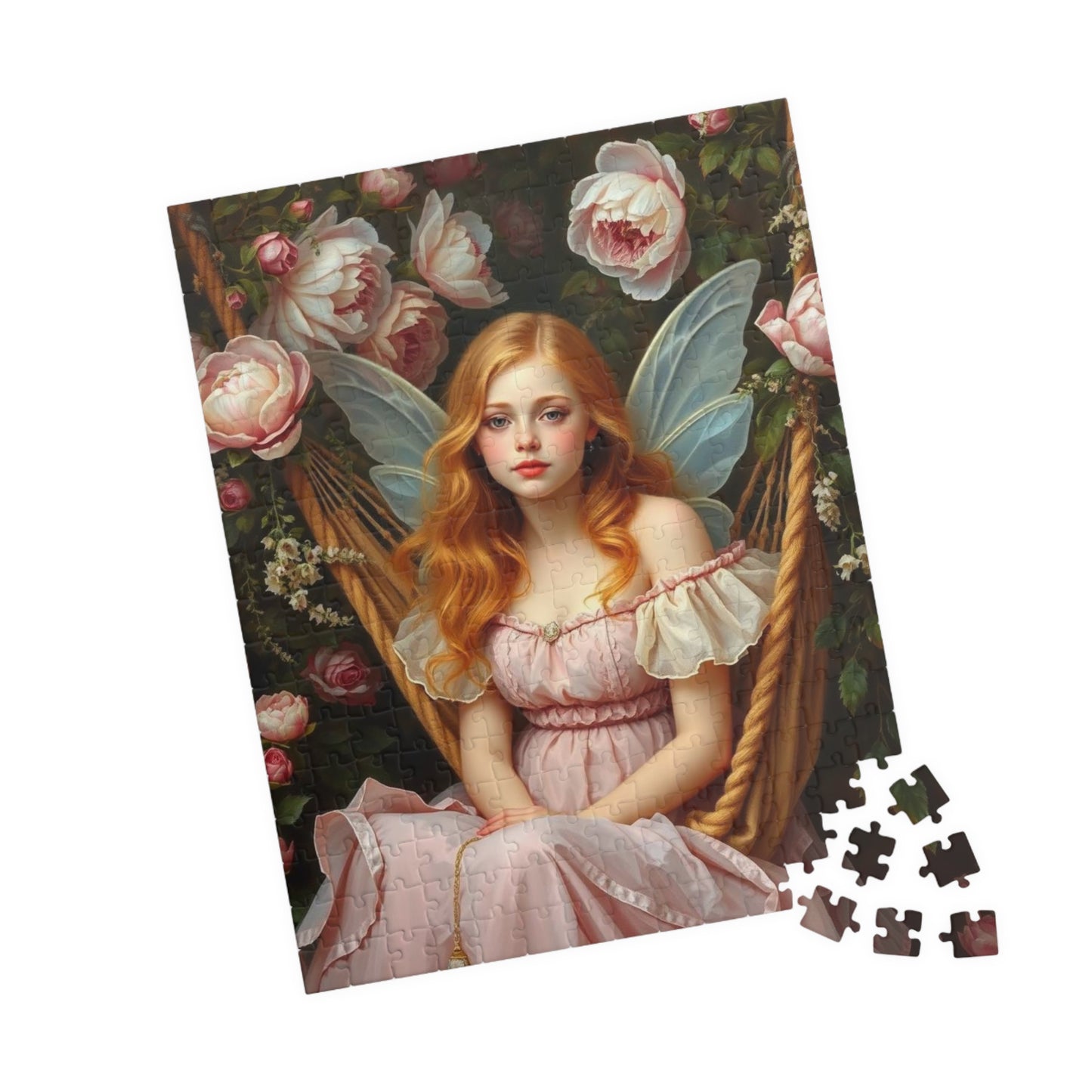 Hammock in Bloom Fairy-Themed Jigsaw Puzzle, Enchanting Artwork Game, Fantasy Gift for Puzzle Lover, Fun Family Solo Activity, Brain Teaser Puzzle The Puzzle Chest