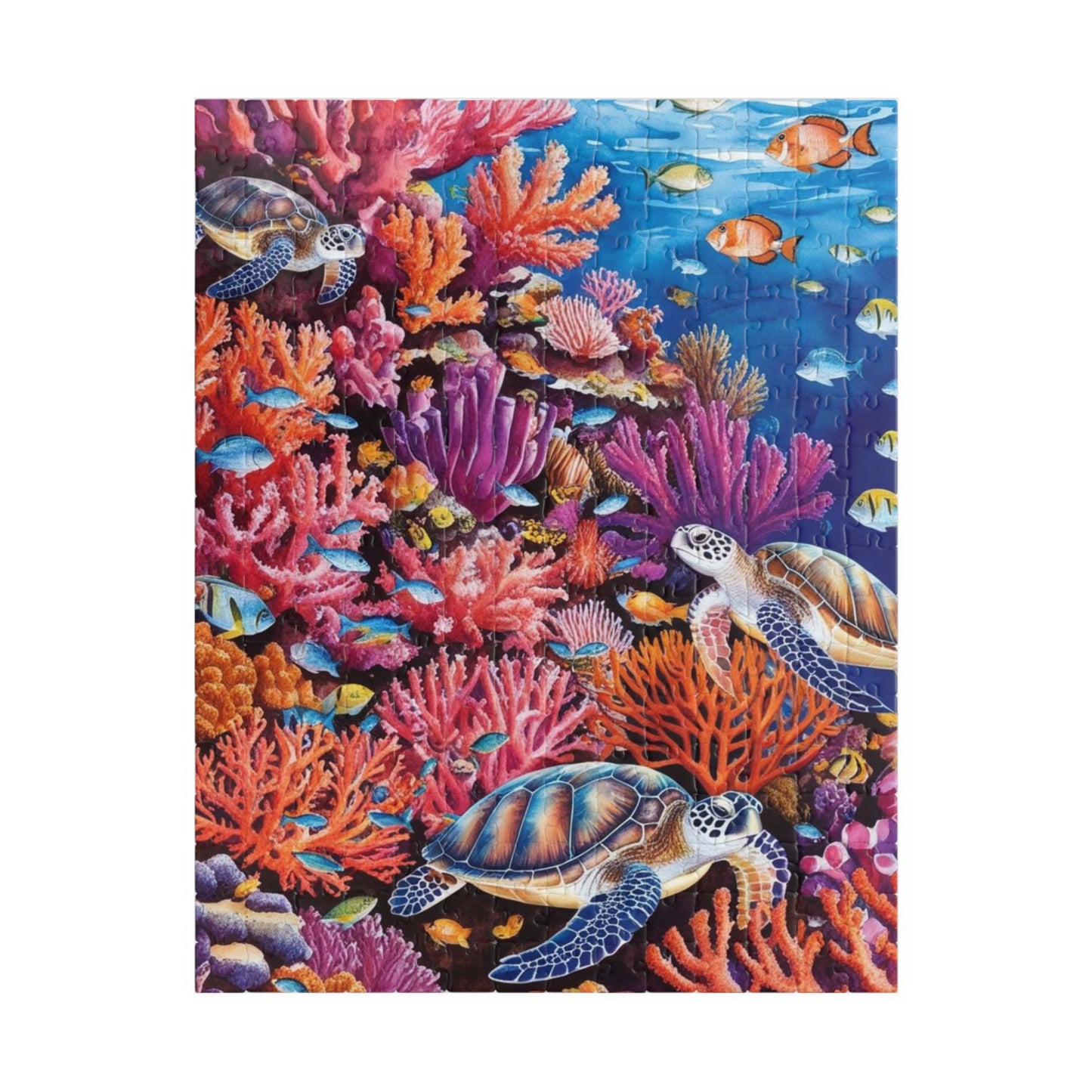 Underwater Sea Turtles Jigsaw Puzzle, 520-Piece Ocean Coral Reef Fish, Meditation Game, Stress Relief Activity, Best Gift for Nature Lovers 252 pcs (Vertical) Puzzle The Puzzle Chest