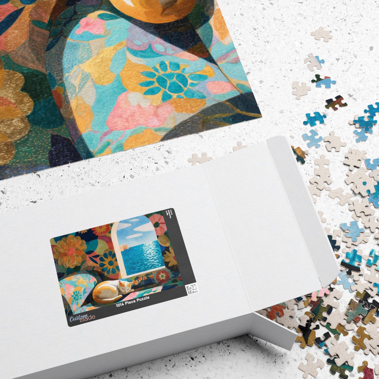 Matisse’s Dream Cat – Seaside Fauvist Cat Jigsaw Puzzle, Animal Theme Artistic Puzzle for Adults Puzzle The Puzzle Chest