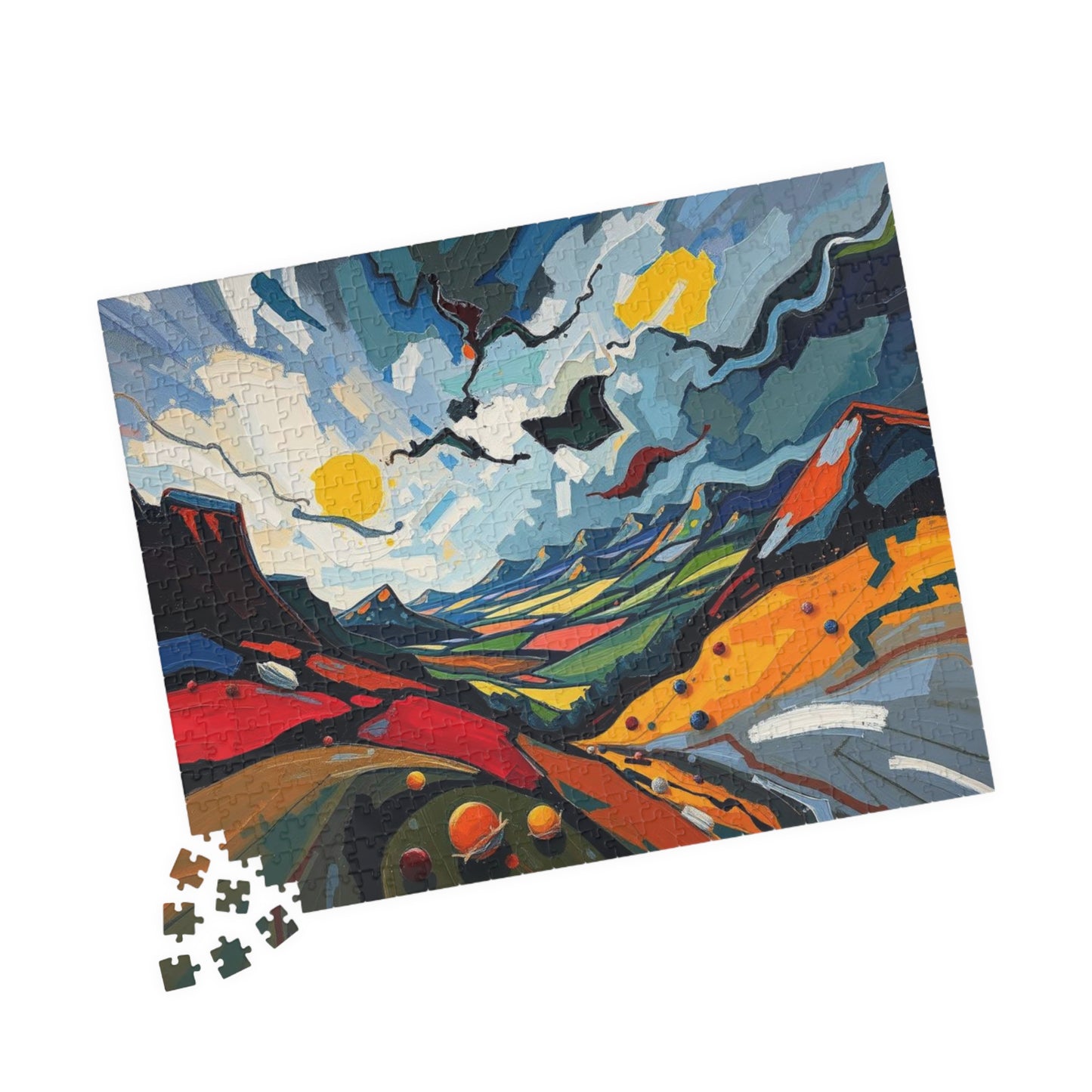 Colorful Landscape Puzzle, Abstract Jigsaw Puzzle Game for Adult Puzzle Lover Gift for Friend Family Game Nights Puzzle The Puzzle Chest