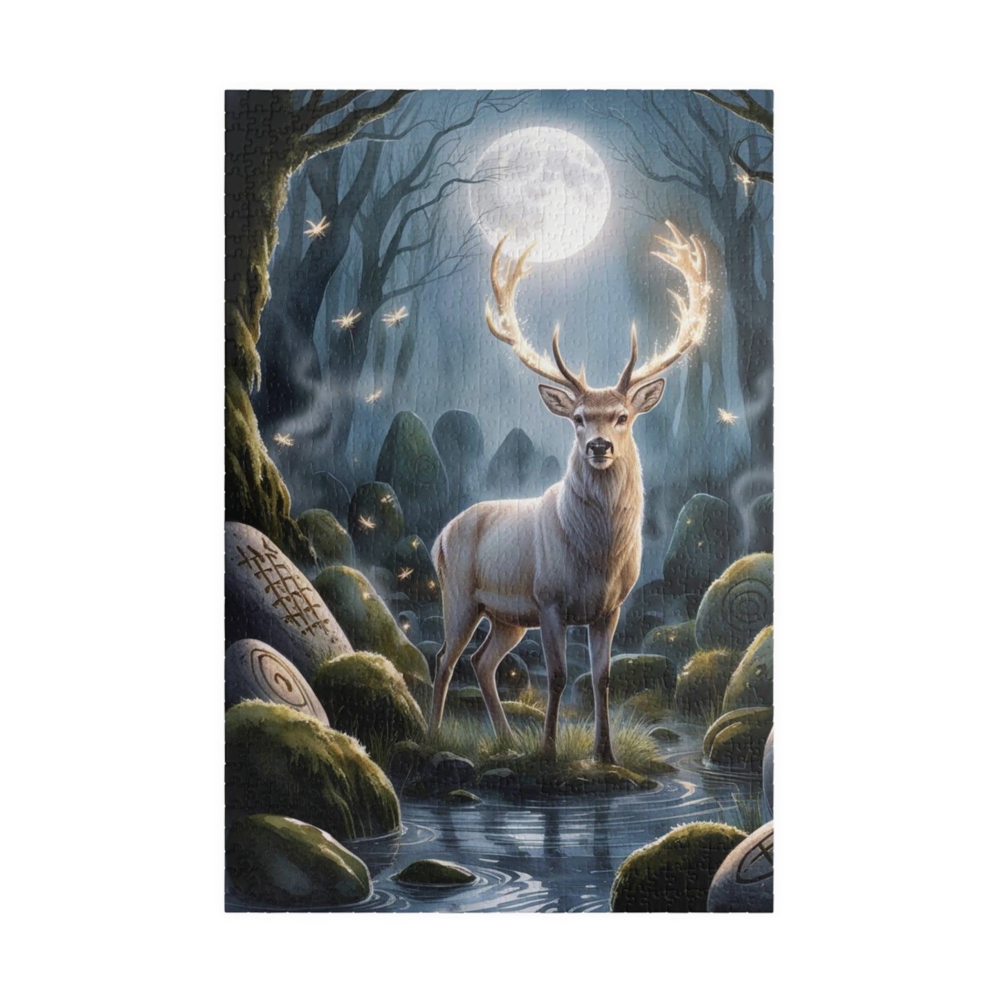 Majestic Stag Puzzle, Whimsical Deer Jigsaw Game, Mind Challenging Relaxing Indoor Activity for Puzzle Enthusiasts Animal Lovers, Nature 1014 pcs (Vertical) Puzzle The Puzzle Chest