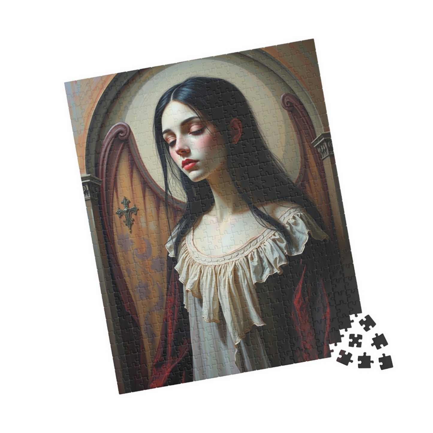 Artistic Portrait Puzzle, Unique Jigsaw Puzzle for Adults, Perfect Gift for Gothic Art Lover and Puzzle Enthusiast, Mindfulness Activity Puzzle The Puzzle Chest