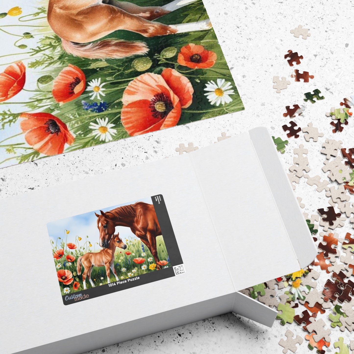 Mare and Foal Jigsaw Puzzle, Game for Horse Lovers Adults Seniors, Mother's Day Gift, Animal Lover Present Puzzle The Puzzle Chest