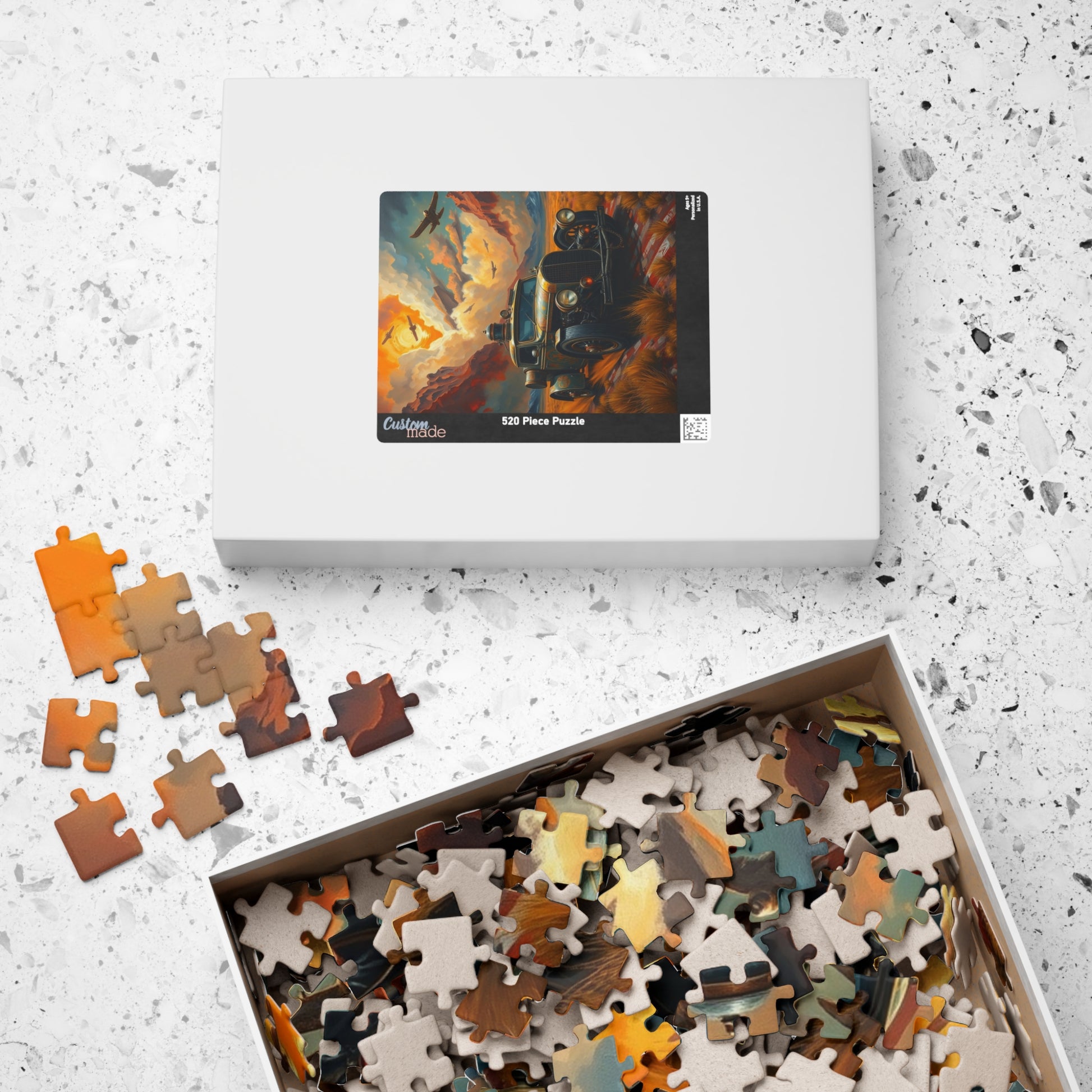 Vintage Car Puzzle, Nostalgic Jigsaw, Classic Auto Art Puzzle The Puzzle Chest