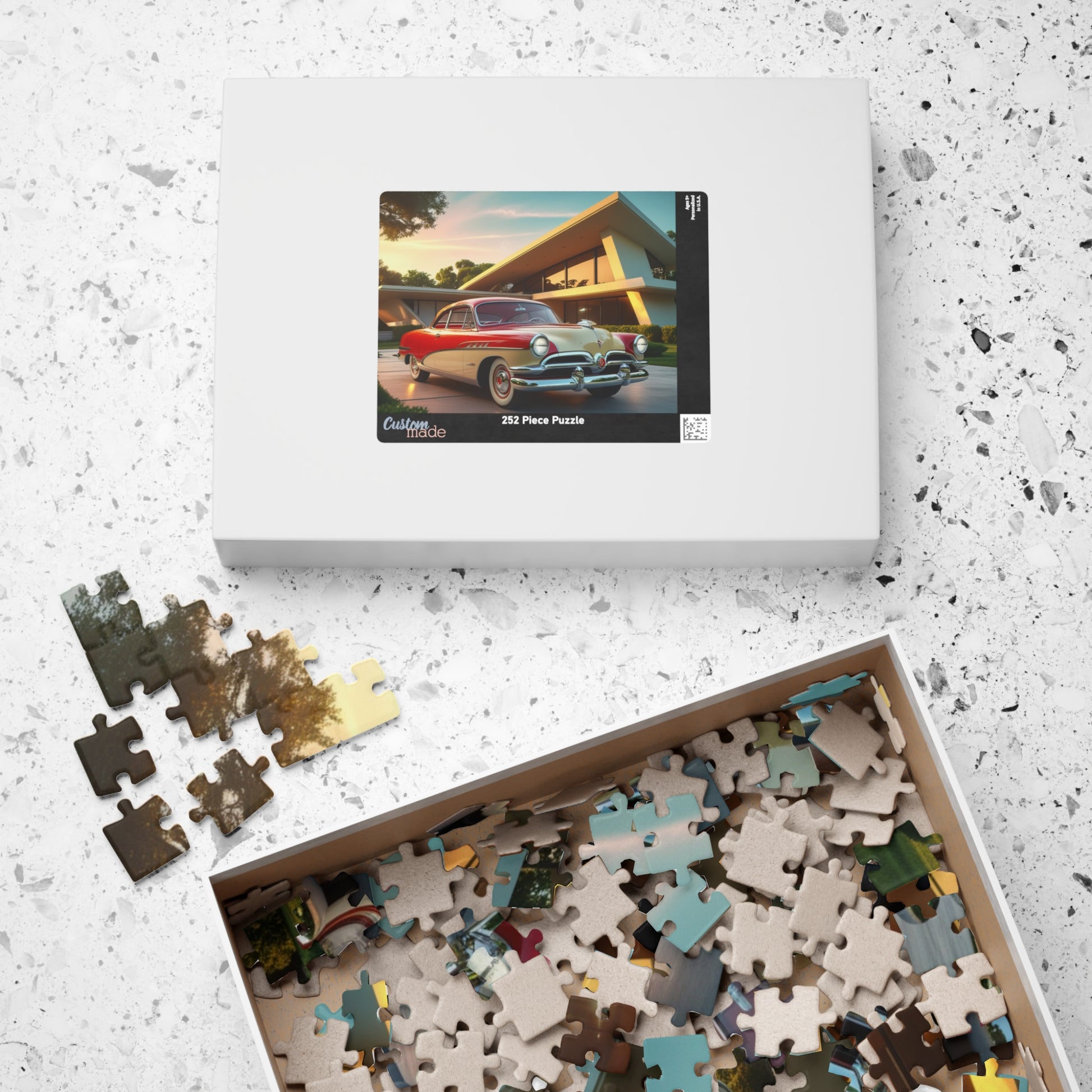 Vintage Car Jigsaw Puzzle, 1953 Manhattan, Classic Automobile Art Puzzle The Puzzle Chest