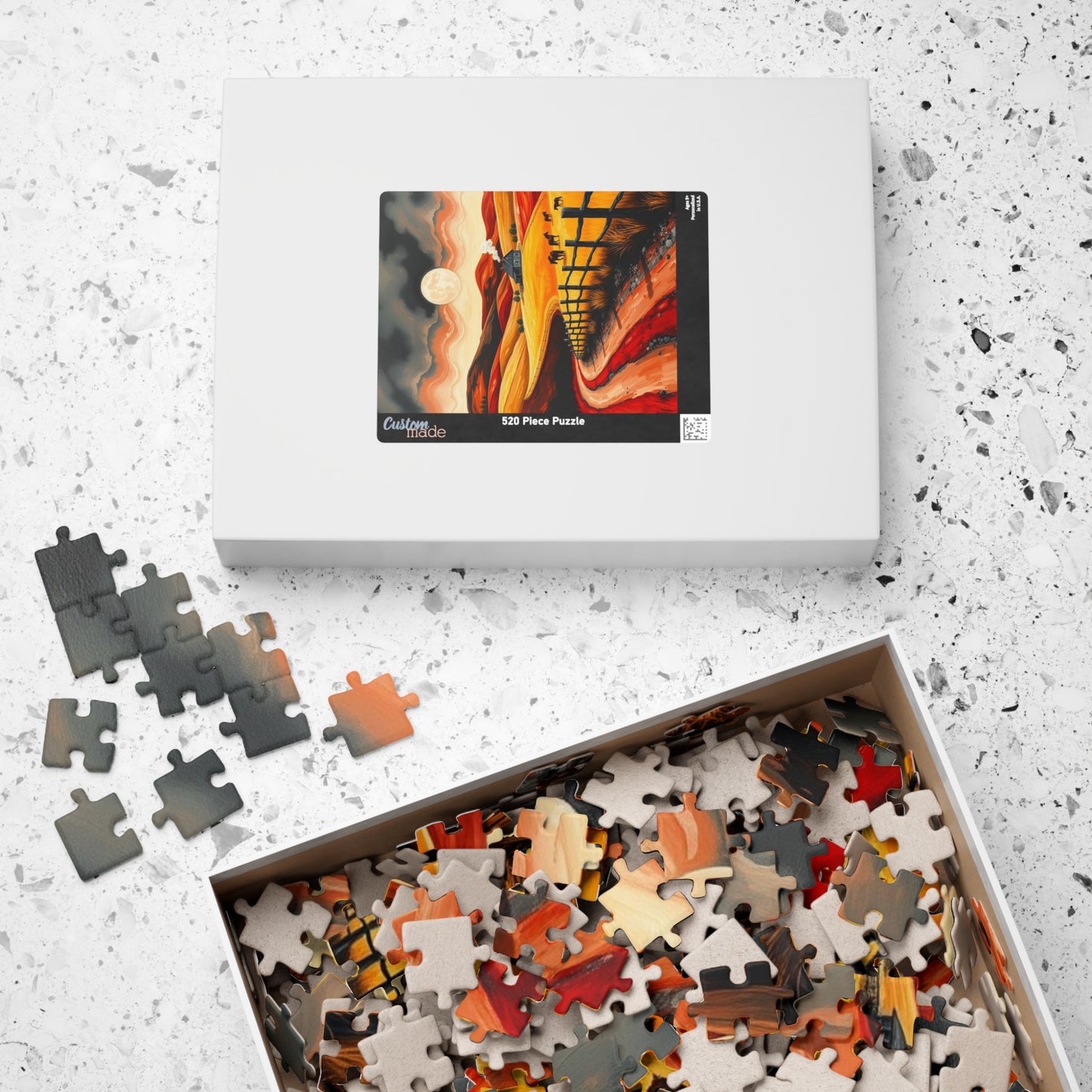 Sunset Pastoral Scene Puzzle - Tranquil Jigsaw for Family Fun, Gift for Friends, Home Decor, Cozy Nights Puzzle The Puzzle Chest